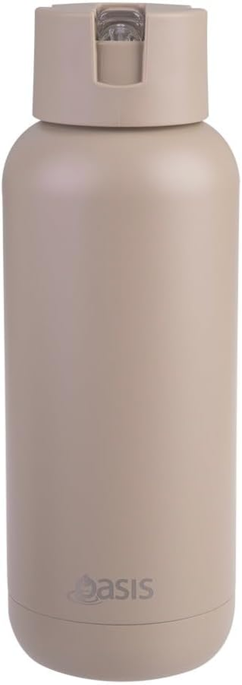 Oasis Ceramic Lined Stainless Steel Triple Wall Insulated 'Moda' Drink Bottle 1 Litre - Latte