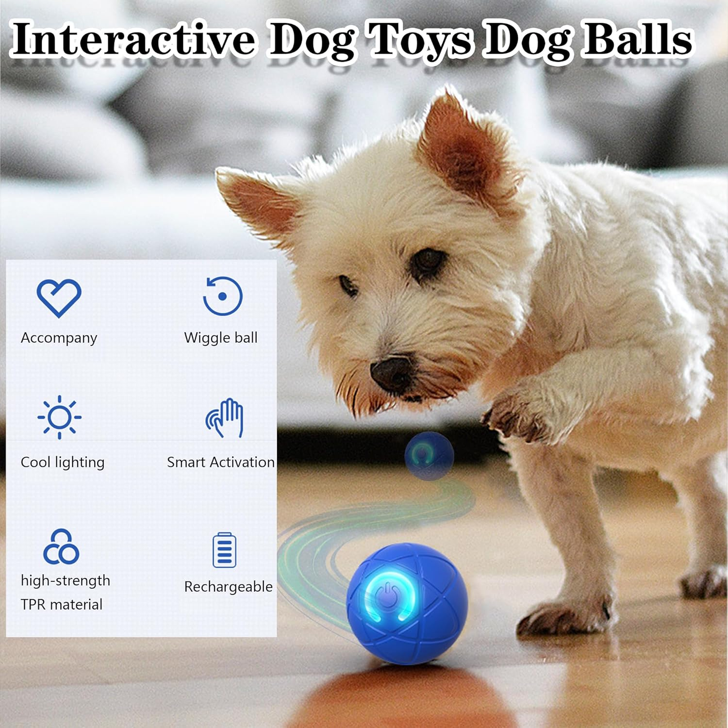 Interactive Dog Toys Dog Balls Activated Automatic Rolling Ball for Puppy Small Medium Dogs Smart Jumping Automatic Moving Bouncing and Rotating Ball Vibrating Keep Them Busy - Orange image number 4