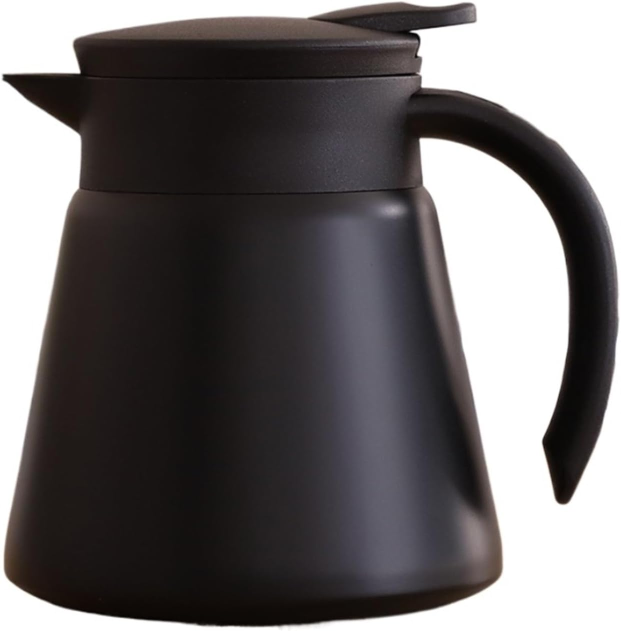 Thermal Coffee Carafe Tea Pot - 304 Stainless Steel Double Wall Vacuum Insulated, Cool Touch Handle, Hot & Cold Retention, 680Ml(680Ml Black)