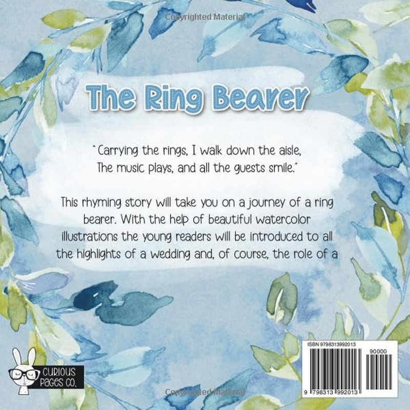 The Ring Bearer: Wedding Ring Bearer Book for Little Boys and Toddlers