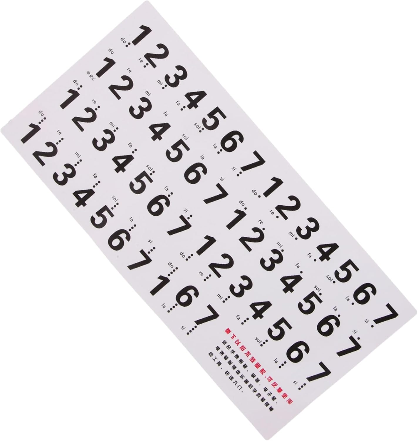 88-Key Piano Keyboard Number Stickers Self-Adhesive Musical Notation Decals for Electronic Keyboard Teaching Tools for Children and Beginners image number 6
