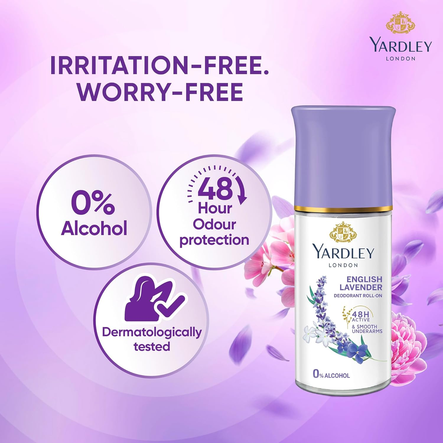 English Lavender by Yardley London Deodorant Roll-On 1.7 Oz image number 5