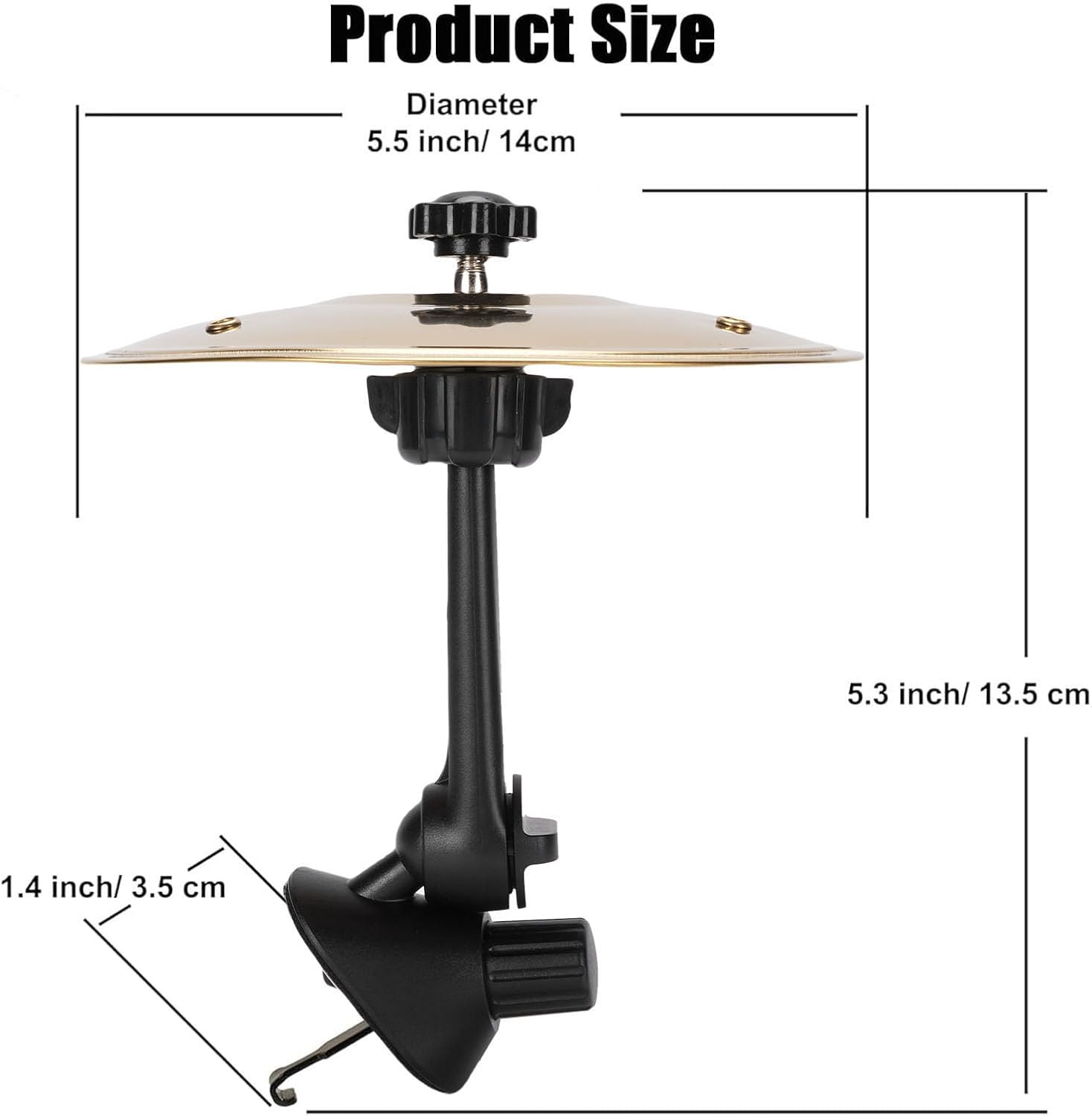 ASHATA Car Crash Cymbal, Car Cymbal Air Vent, Mini Drum Crash for Vent, Your Driving More Fun, Mini for Music Lovers, Air Dash Small Fun Practical Accessories (Golden) - Silver image number 6