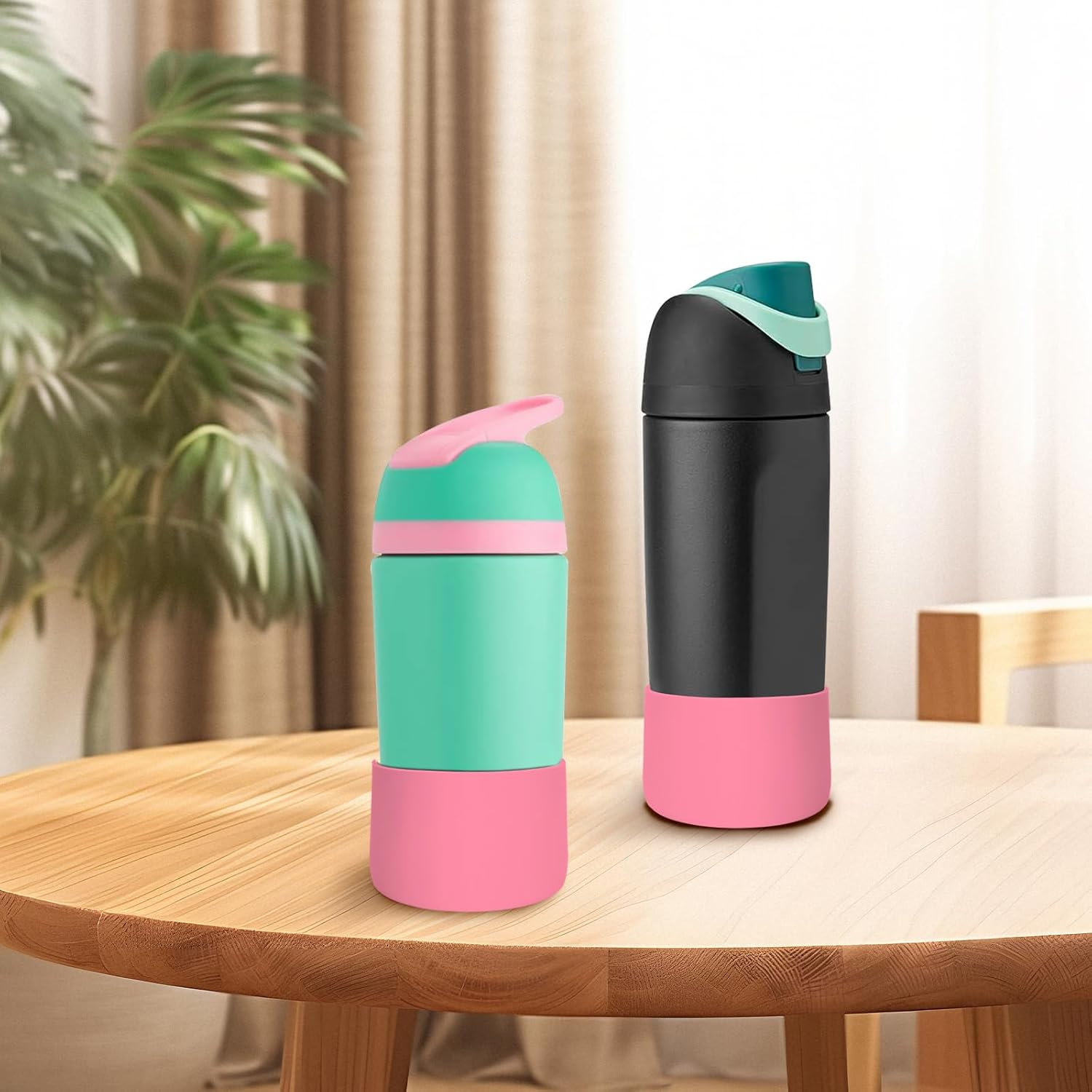 Craybg Silicone Boot Compatible with Owala Kids Water Bottle 16OZ 14OZ, Boot for Owala, Tall Anti-Slip Bottom Protective for Owala Accessories (Pink) image number 6