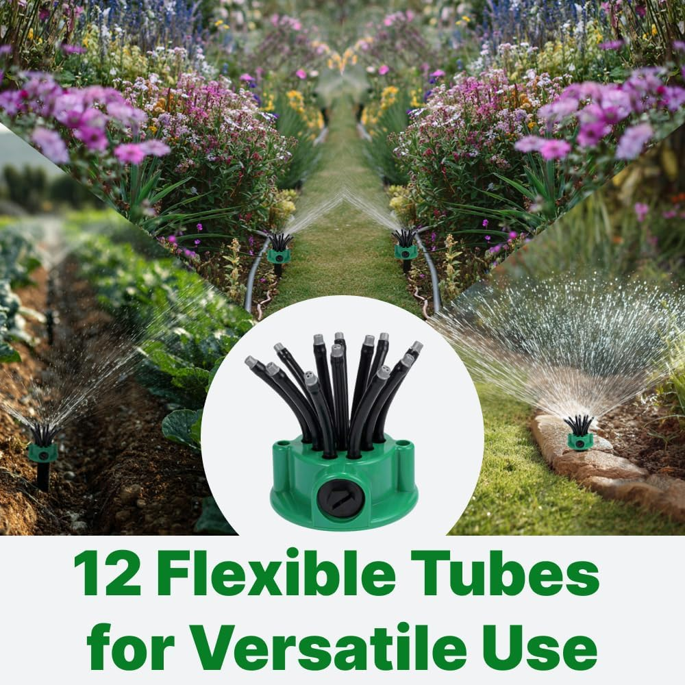 360&deg; Multifunctional Automatic Garden Sprinkler &ndash; Adjustable Rotating Watering Nozzle for Lawn, Garden & Agricultural Irrigation image number 4