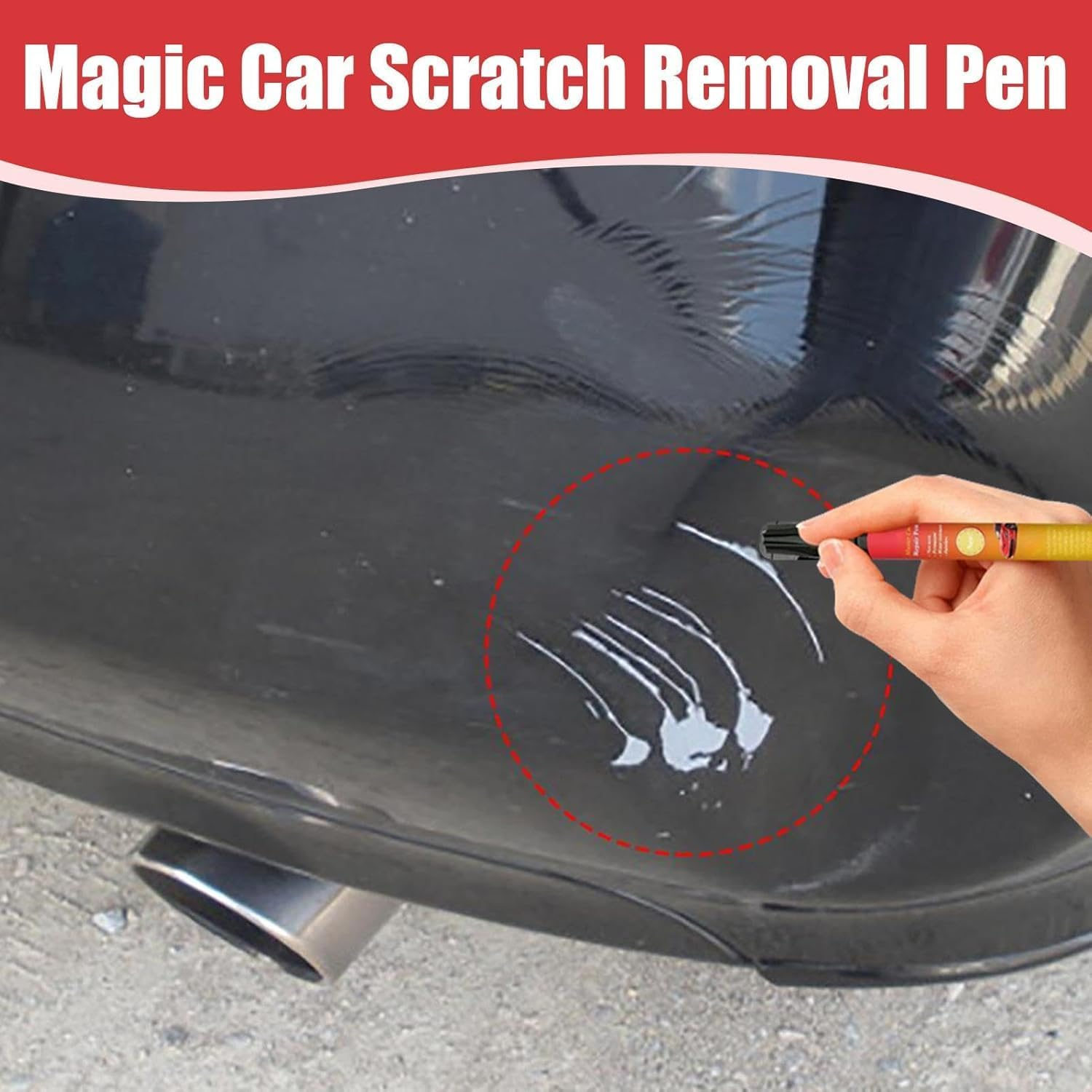 All Cars Magic Pen for Car Scratches, Automotive Touchup Paint, Magic Car Scratch Removal Pen, Weatherproof Touch up Paint Pens, Quick and Easy Scratch Repair Pens for Cars (2Pc) image number 5