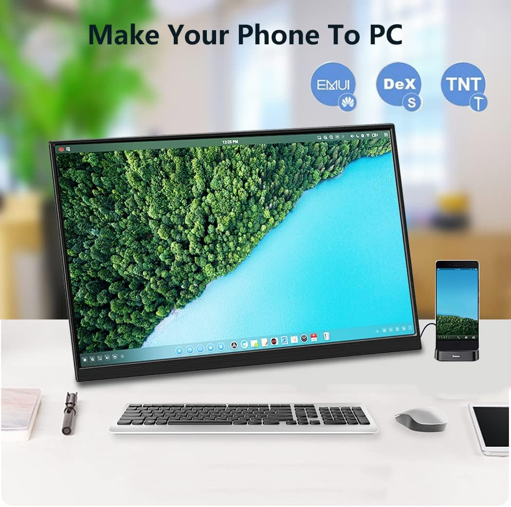 4K Portable Monitor, 14 Inch Portable Monitor USB C, 10-Bit Adobe 95% HDR Game Monitor with USB C/Hdmi/Mini DP Compatible with Game Console/Pc/Surface image number 5