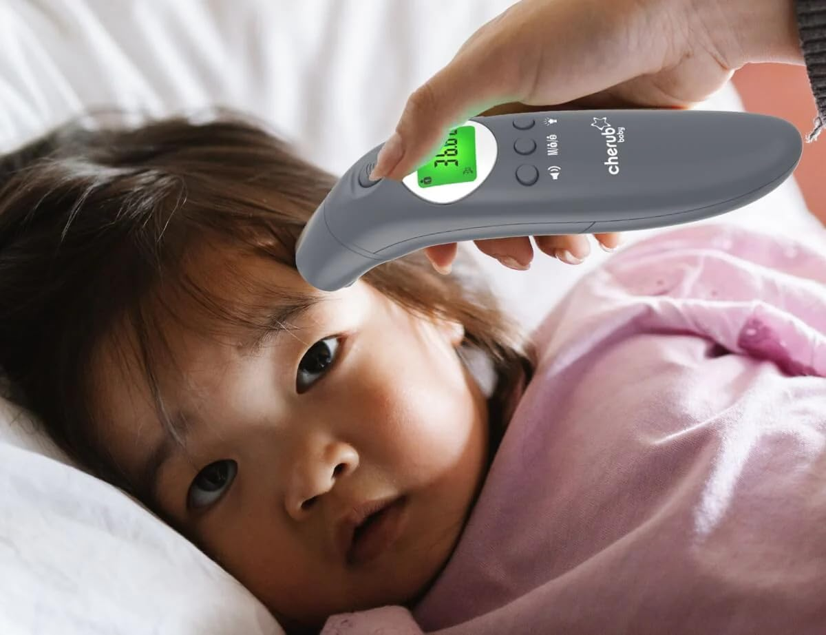 Cherub Baby 4‑In‑1 Infrared Ear & Forehead Thermometer &ndash; Fast 1‑Second Readings - Non‑Contact Fever Indicator, Memory Recall, Hygienic No‑Probe Design - Hospital‑Grade & Award‑Winning image number 6