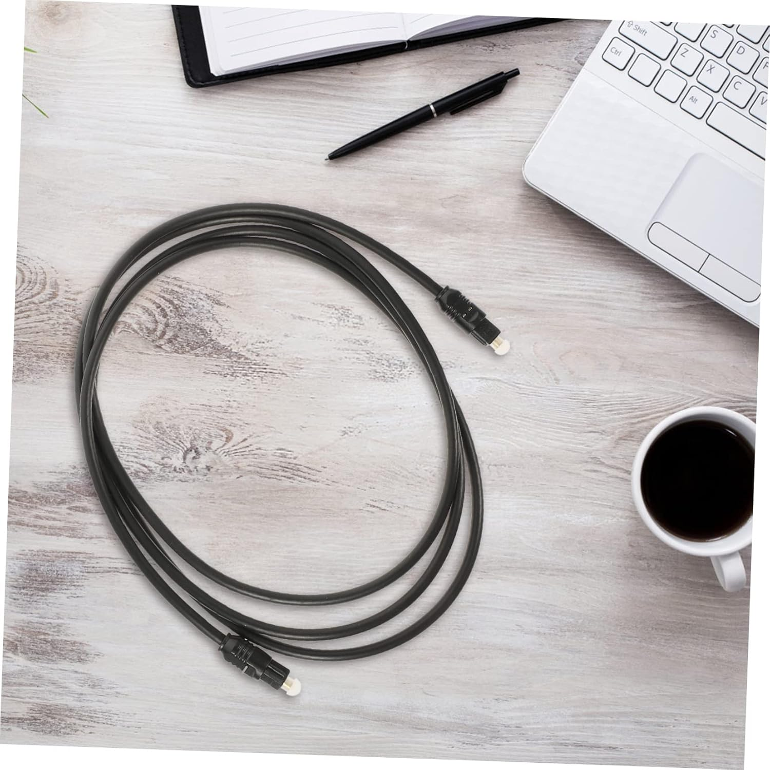 HOMSFOU 2Pcs 1.5M Optical Audio Cable Digital Optical Cable for Tv and Home Theater, Male to Male Fiber Optic Audio Cord Compatible with DVD, Cd, and Game Console Connections