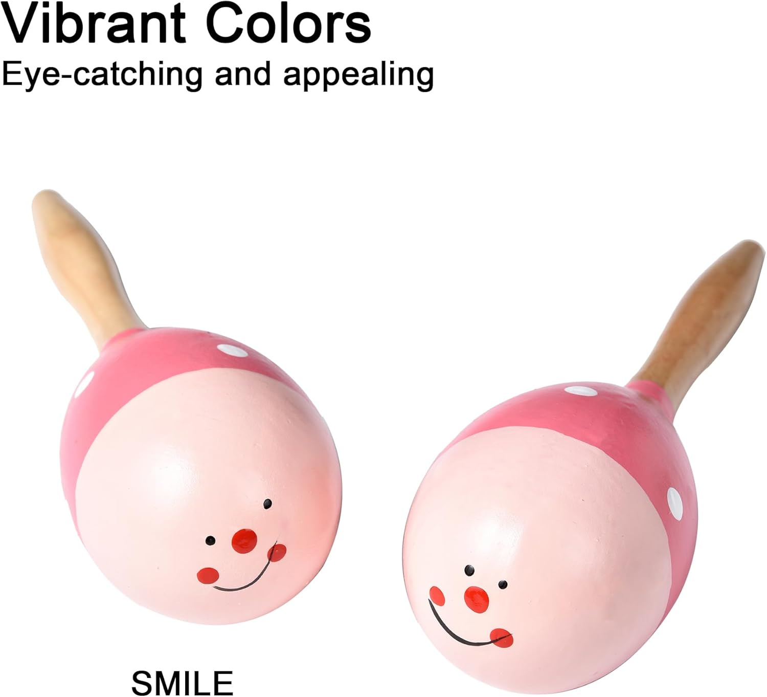 Maracas for Adults Kids Babies, Wooden Maracas Shaker Musical Instrument image number 2