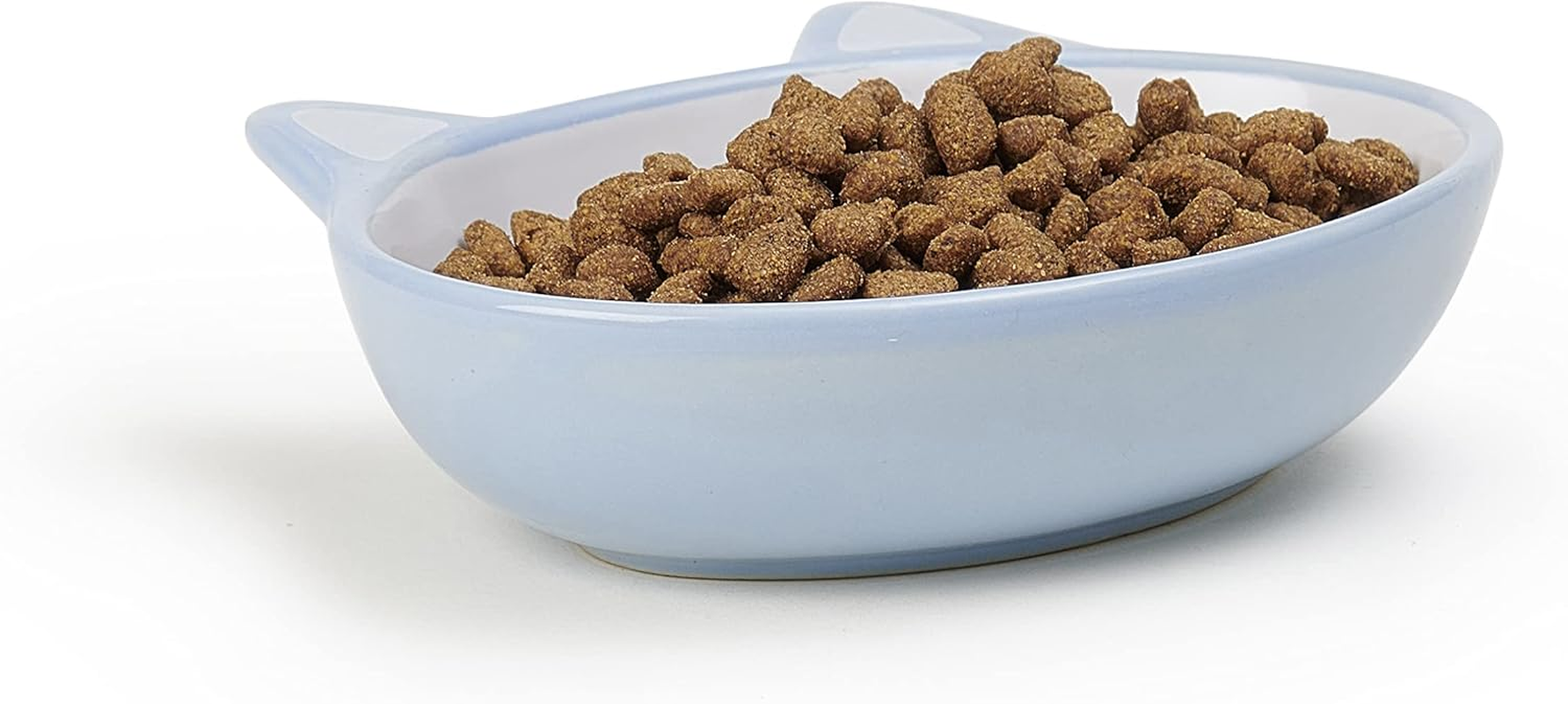 Petrageous 81026 Here Kitty Cat Bowl- Oval Blue 13Cm, Blue, 5.5"/5.3 Oz. image number 4