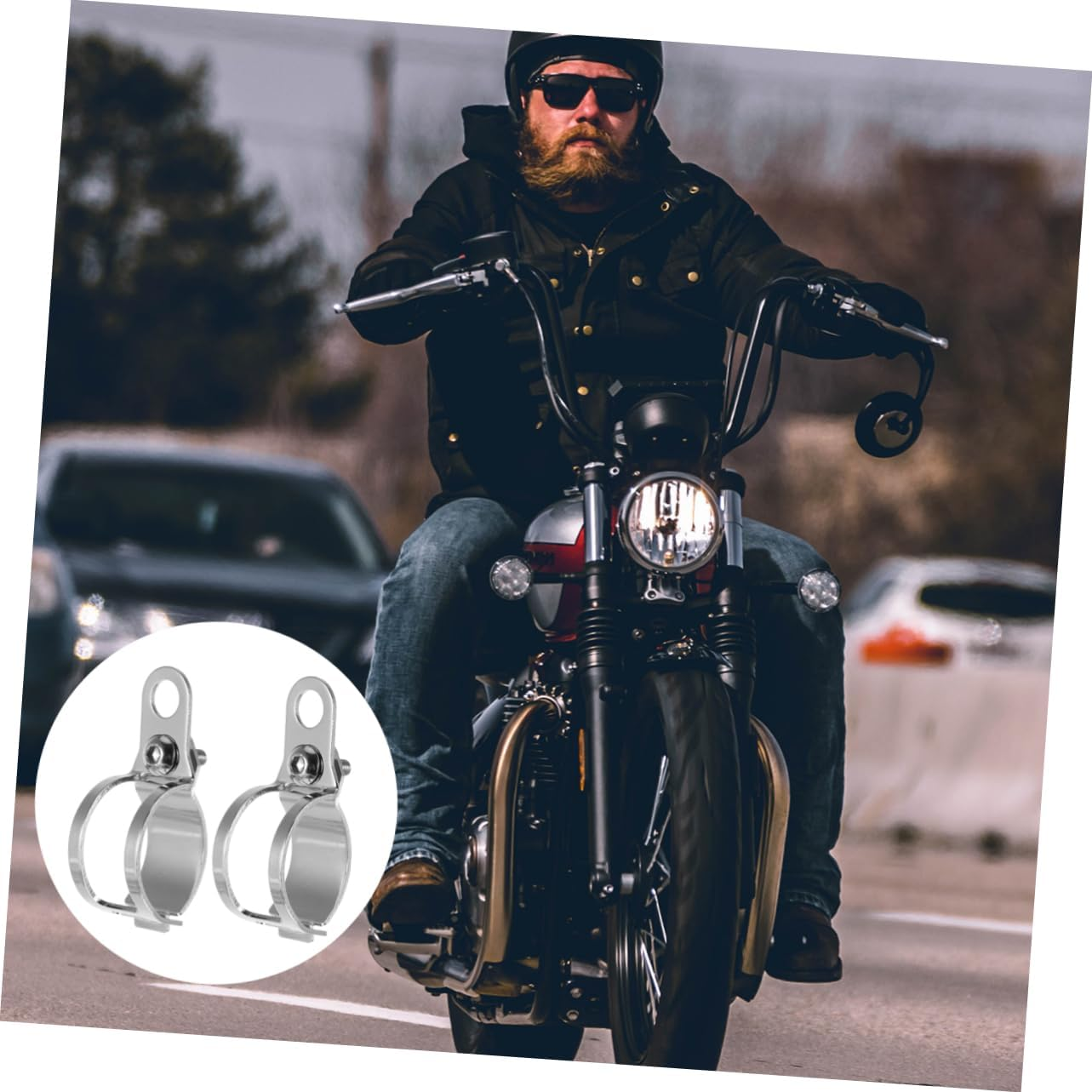 PRETYZOOM 2Pcs Turn Signal Base Motorcycle Mount Bracket for Motorbike Accessories Parts Signal Fork Bracket for Headlight Indicator for Rear Turn Mounting image number 4