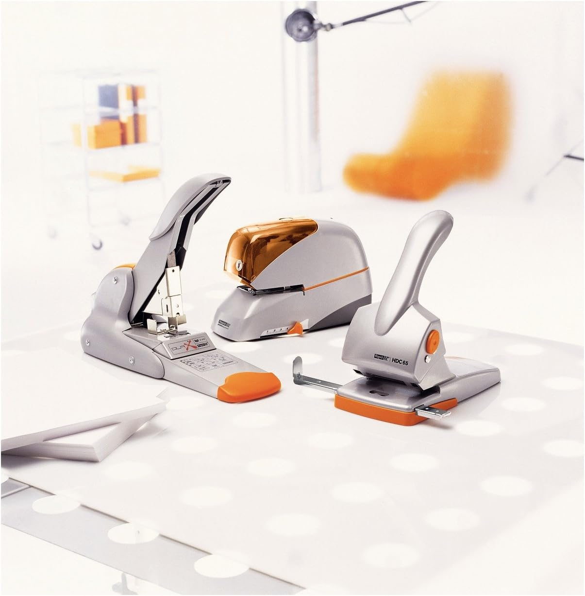 Rapid Punch 2H 65 Sheet Hdc65 Silver/Orange image number 3