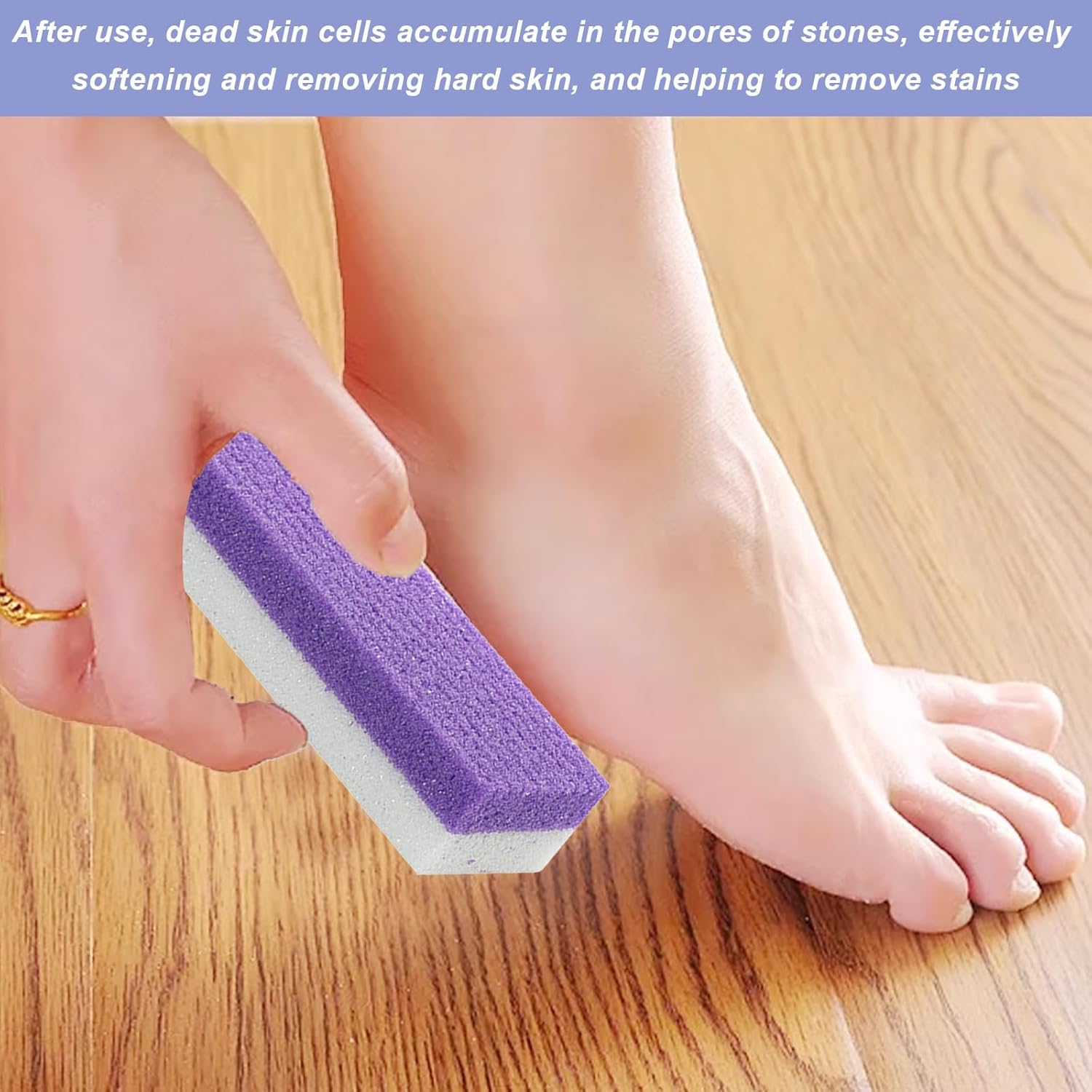 2Pcs Pedicure Tools,Pumice Stone for Feet,Pumice Stone,Foot Pumice,Foot Pumice Stones,Callus Remover Scrubber Skin Cleaner (Purple) image number 1