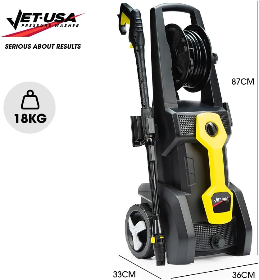 Jet-Usa RW545 Electric High Pressure Washer, 3000PSI Water Cooled Motor, 2 Nozzles, Brush Head, Deck Cleaner, Detergent Bottle image number 5