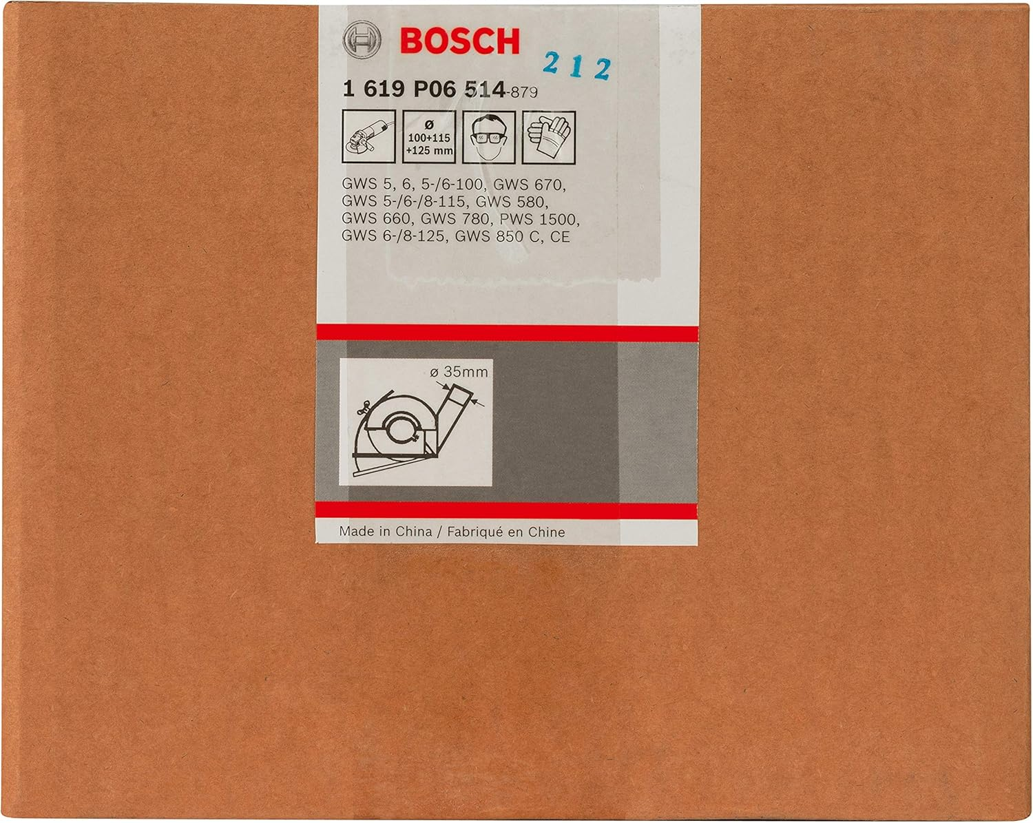Bosch Accessories Professional Cutting Guide with Dust Extraction Outlet (&Oslash; 100/115/125 Mm, Accessories for Angle Grinders) - &Oslash; 230 Mm, With Cover image number 3