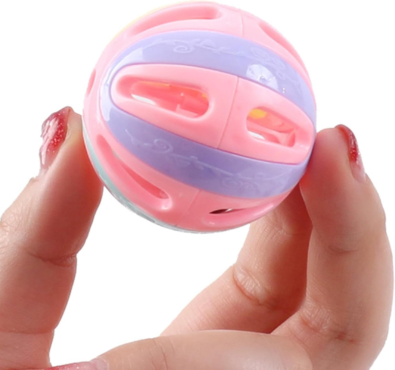 Jingle Bell Cat Toy - Interactive Cat Toy Bell Toy,Interactive Cat Toy Bell Toy for Indoor, Hollow Jingle Balls for Small Large Cats Pets Dogs Zalhin