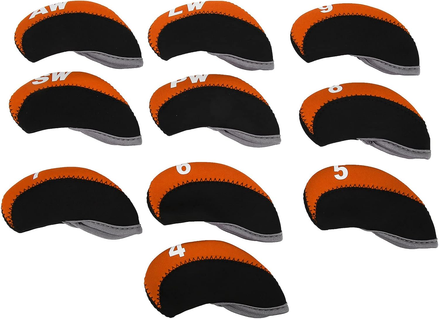 Keshow Golf Irons Club Head Covers, Convenient Easy to Distinguish Golf Ball Club with Number Identification for Golf Club for Protection