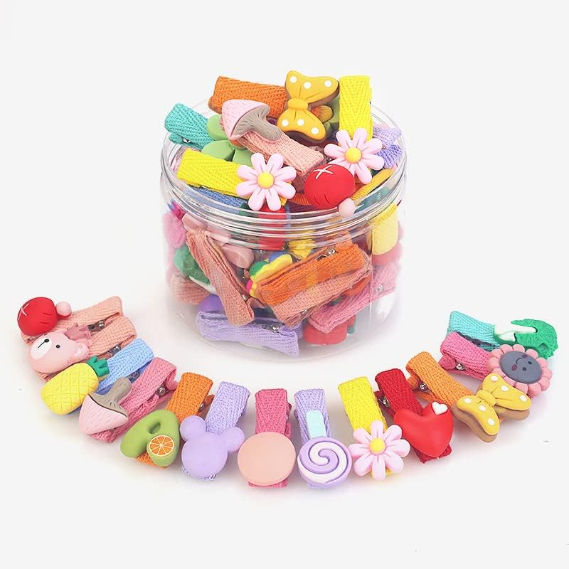 26PCS Hair Clips Pretty Hairpin Snap Bow Toddler Girls Baby Pin Hair Kids Child, Safe Material, Ideal for Daily Use & Special Occasions - Animal ( Without Bottle) image number 3