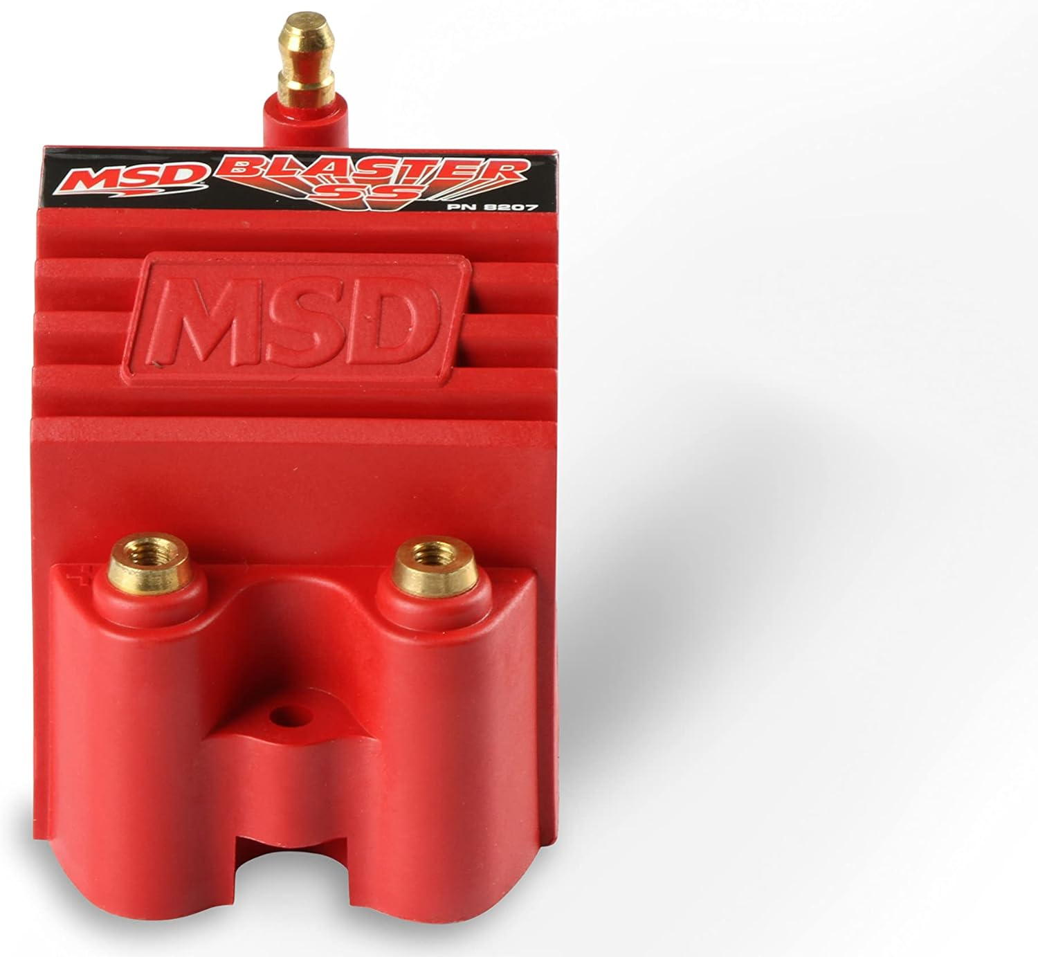 MSD Ignition Coil, Blaster SS, E-Core, Square, Epoxy, Red, 40, 000 V, Each