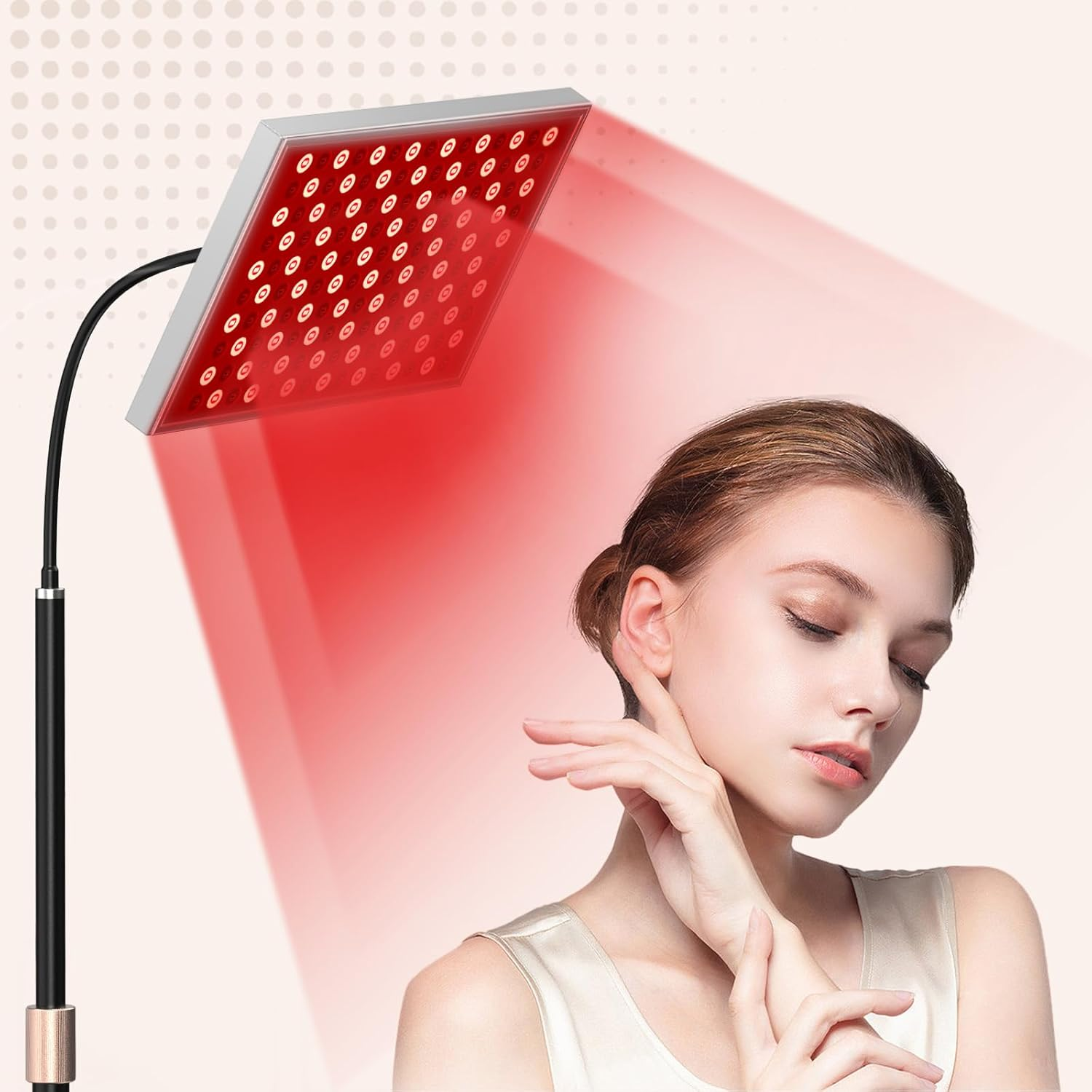 Red Light Device, LED Deep Red Light 660Nm and 850Nm with Adjustable Stand for Face and Skin image number 6