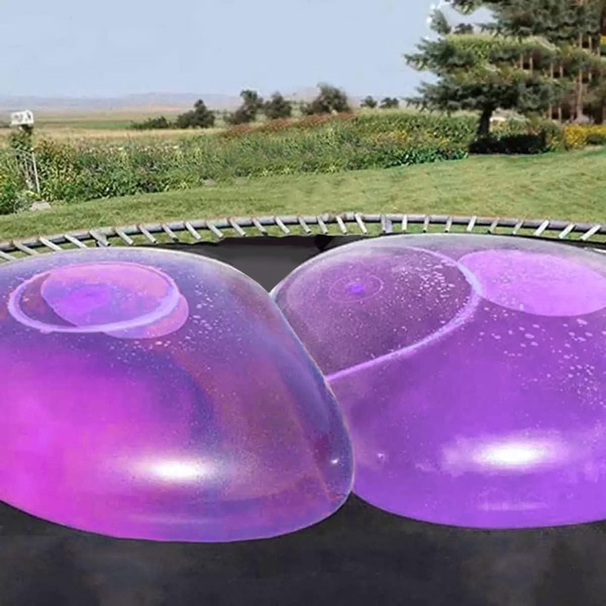 47 Inch Giant Water Bubble Ball, Inflatable Water-Filled Ball Soft Rubber Ball for Outdoor Beach Pool Party Large (Purple)