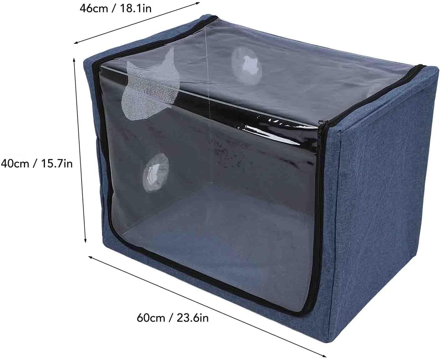 Pet Atomization Nest, 23.6X15.7X18 Pet Dog Cat Oxygen ICU Cage, Cat and Dog Oxygen Inhalation Machine Dedicated Folding Atomization Box, Small Pet for Cough Breathing Treatment image number 4