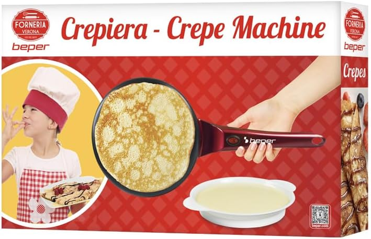 Beper BT.710Y Electric Crepe Red and Black, 800W, 710Y/RD