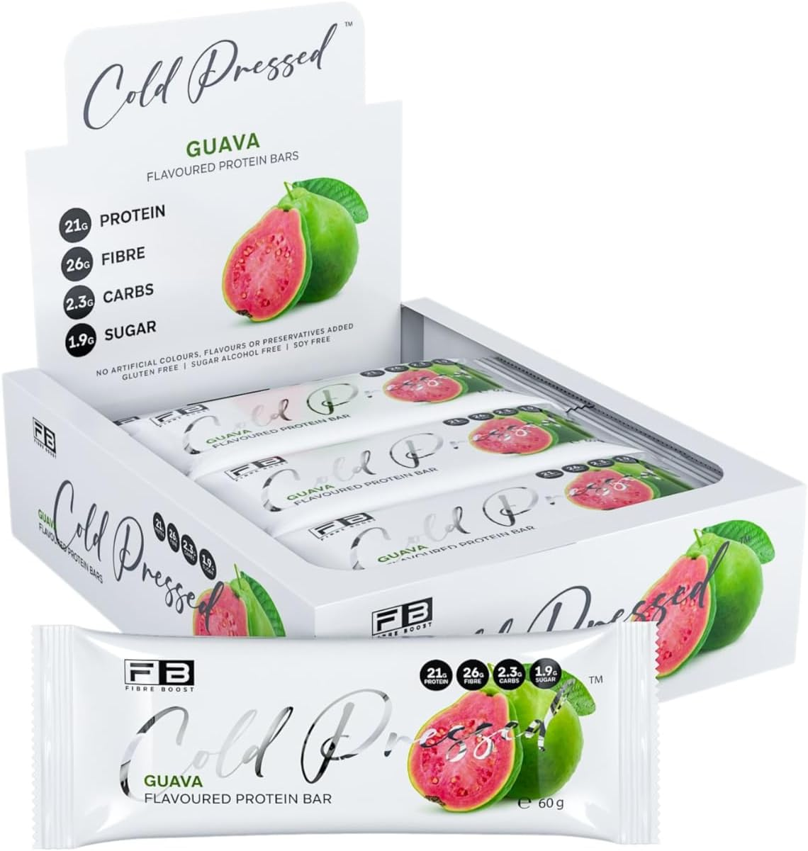 Fibre Boost Cold Pressed Guava Flavoured Protein Bar image number 1