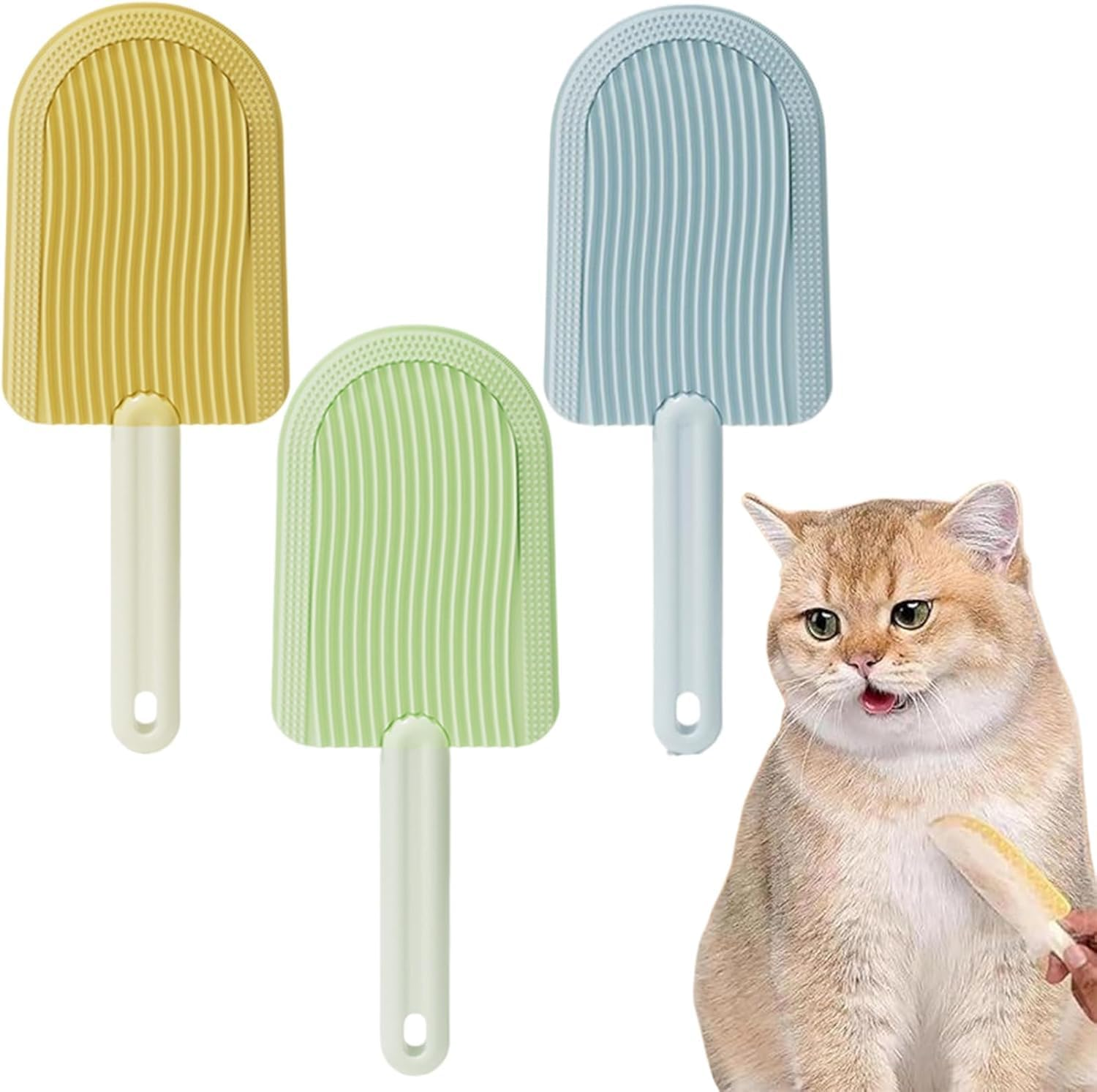 3Pcs Pets Cat Tongue Comb,Cat Tongue Comb,Cat Tongue Brush,Cat Tongue Licking Comb,Double-Sided Cat Tongue Comb,Pet Dog Tongue Comb Brush,Cat Tongue Licking Hair Comb,Cat Tongue Comb Cat Tongue Brush image number 5