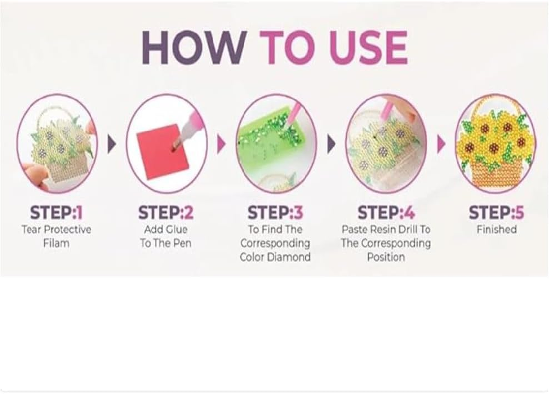 Syntego 5D DIY Christmas Reindeers in the Sky Diamond Painting Kit Painting for Adults 30Cm X 30Cm Crystal Embroidery Rhinestone Canvas image number 1