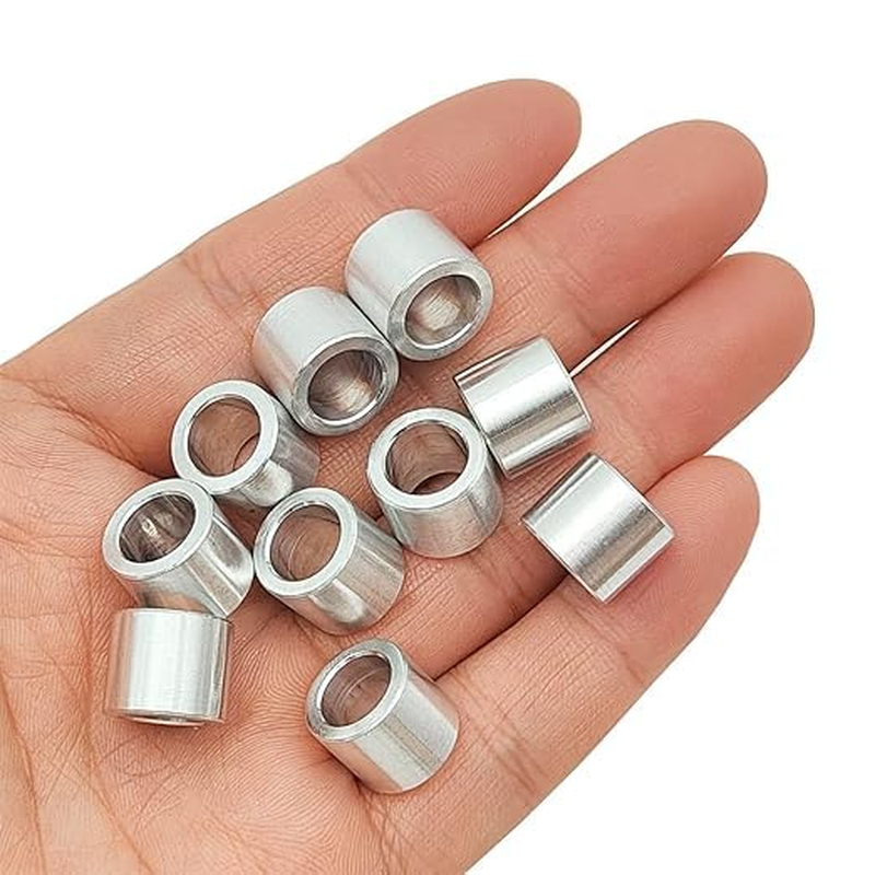 10PCS M6 Aluminum Spacers - 6.2Mm ID X 10Mm OD X 10Mm L round Metal Standoffs for 1/4 Inch or M6 Screw Bolts, Precision Machined Spacer Kit image number 5