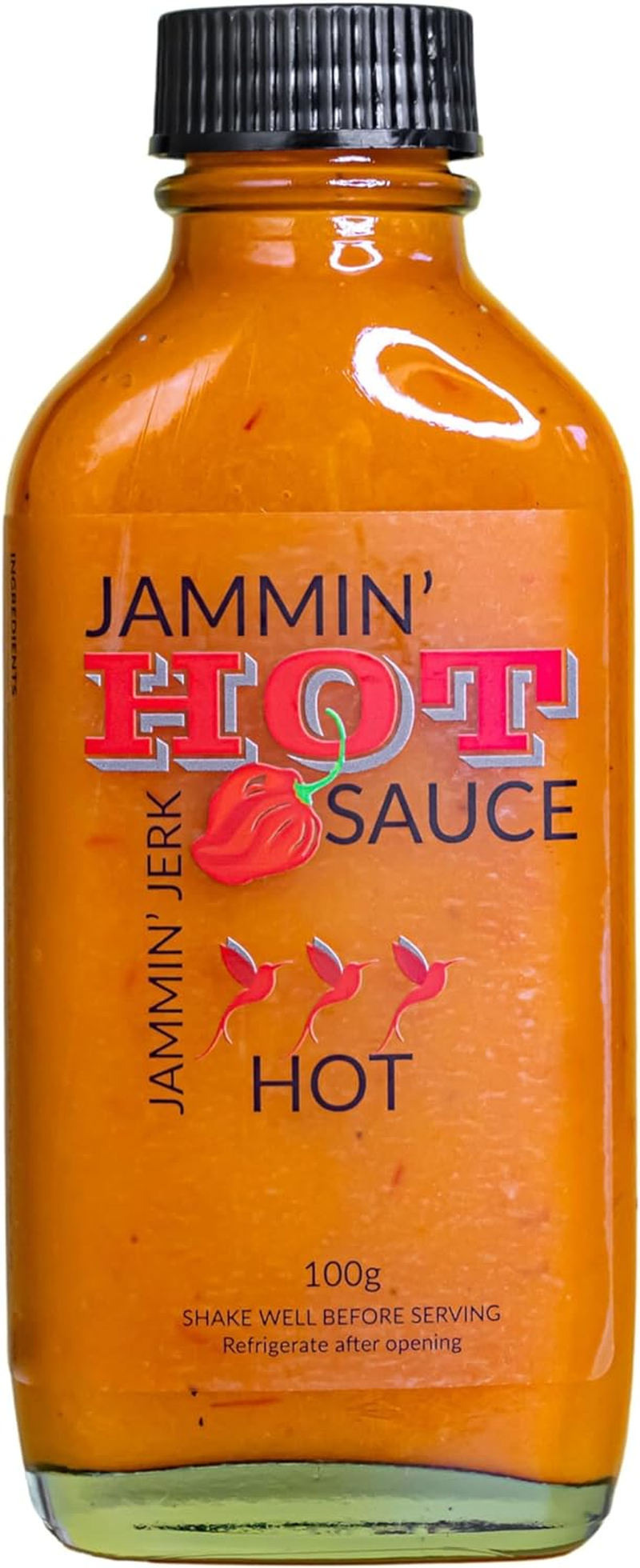 Jammin' Jerk Hot Sauce (100G) - Delicious Award-Winning Gourmet Caribbean Style Hot Sauce, Made in Small Batches, Non-Gmo, All Natural, No Preservatives, Gluten Free with Luscious Pineapple and Extra Lashings of Habaneros in Every Bottle Bringing You the Warmth of the Caribbean in Every Bite image number 2