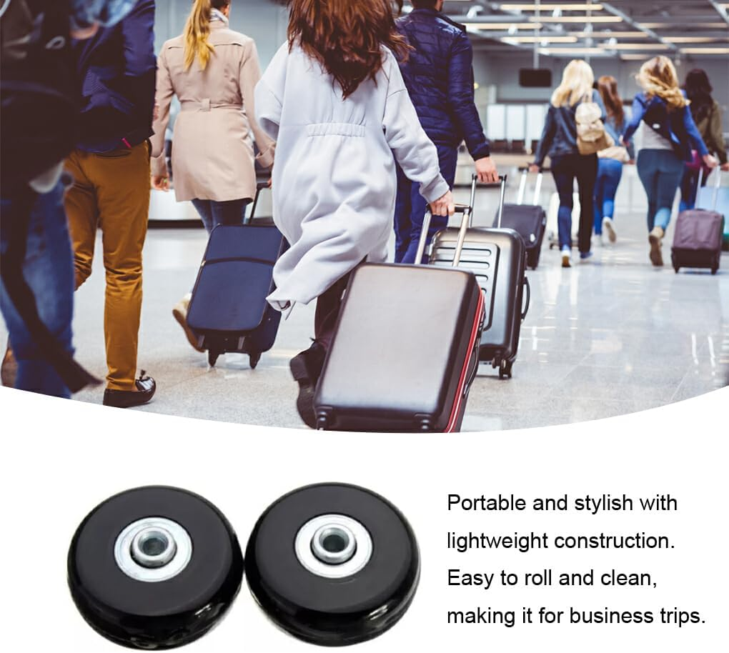 EUIOOVM 2Pieces Smooth Wheels and Lightweight Construction for Easy Rolling Durable PU Small Suitcase with Wheels Travel Luggage as Shown 50Mm*18Mm 1 image number 3