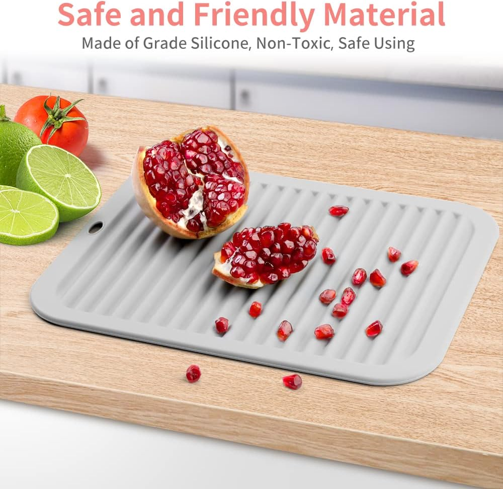 Oversize 15.7" X 11.8" Heat Resistant Mat, Portable Travel Silicone Heat Mat for Curling Irons, Flat Irons, Hair Straightener and Hot Hair Styling Tools, Hot Iron Holster, Vanity Pad with Ties Black image number 1