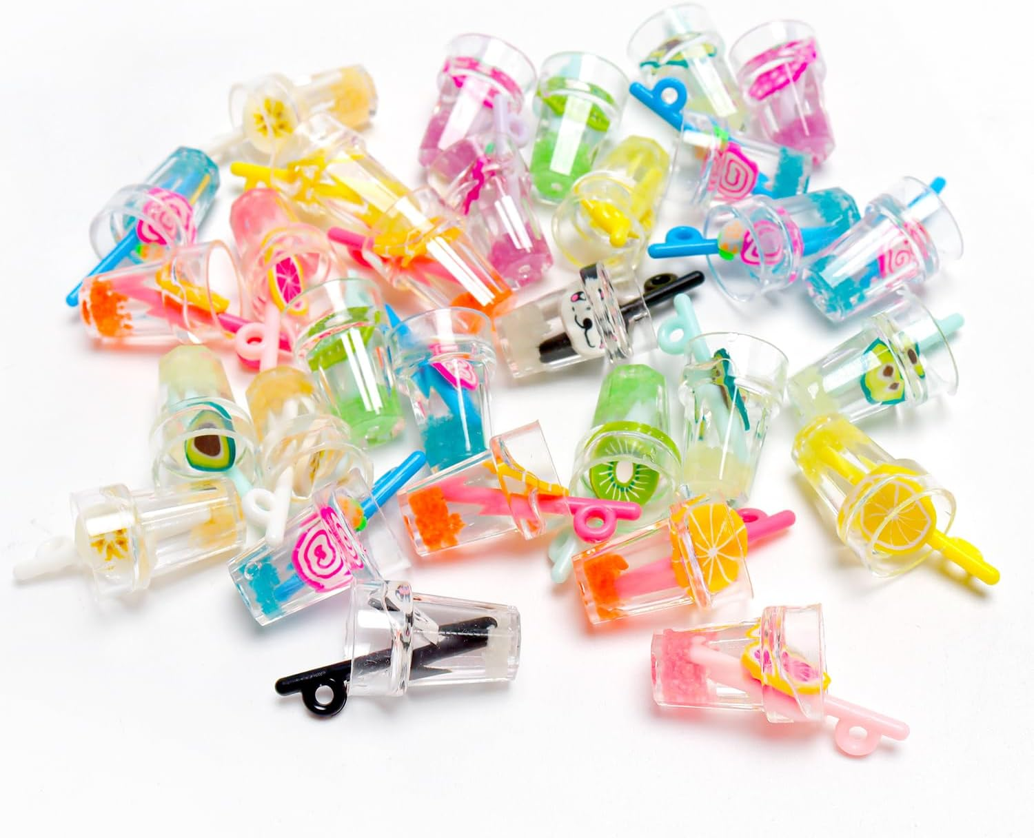 30 Pcs Miniature Food Drinks 1:12 Miniature Drink Juice Mini House Drink Accessories Bar Decor DIY Craft