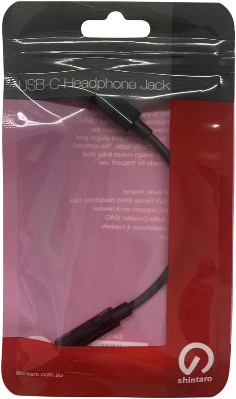 Shintaro Adaptor USB-C to 3.5Mm Audio Jack - Built-In 32-Bit DAC for Wired Microphones and Headsets image number 3