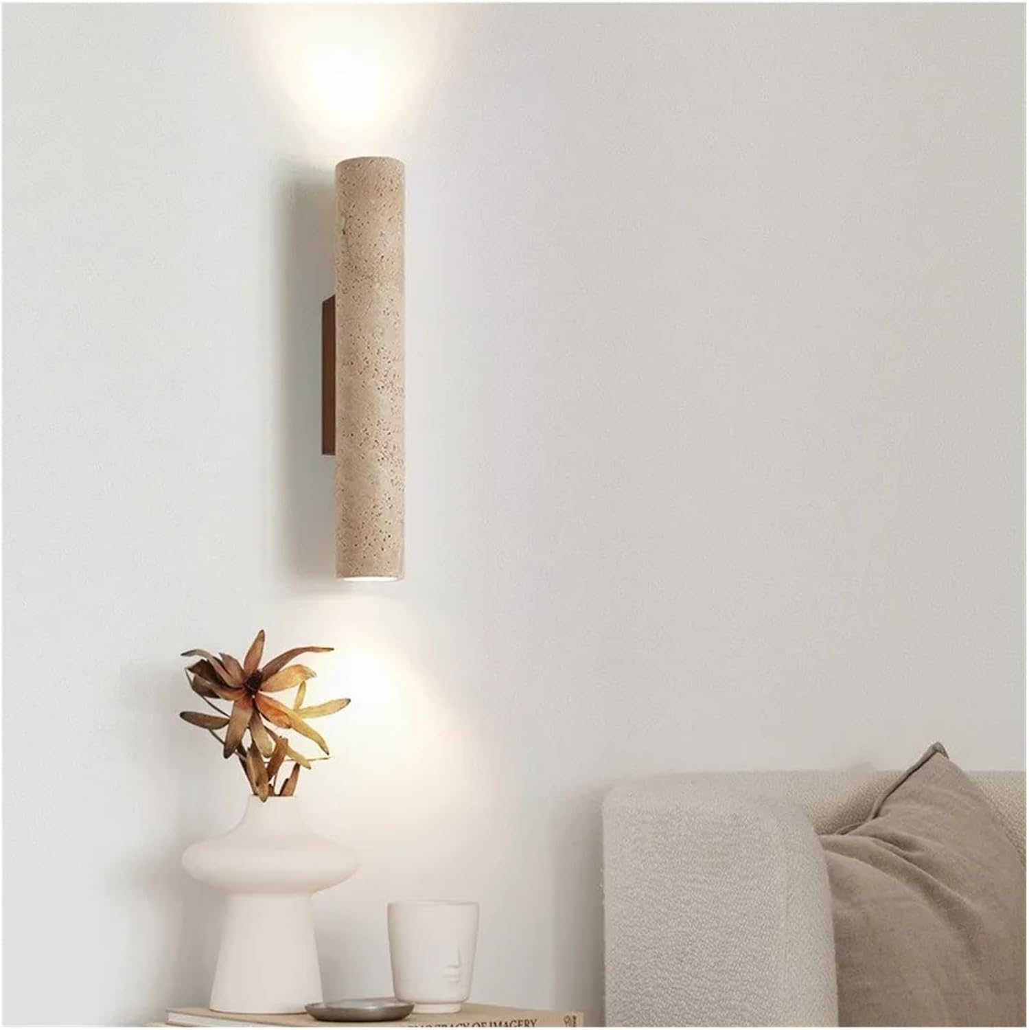 Stone Wall Lamp Sconce Light with up and down Lighting for Living Room Bedroom(B-23Cm)