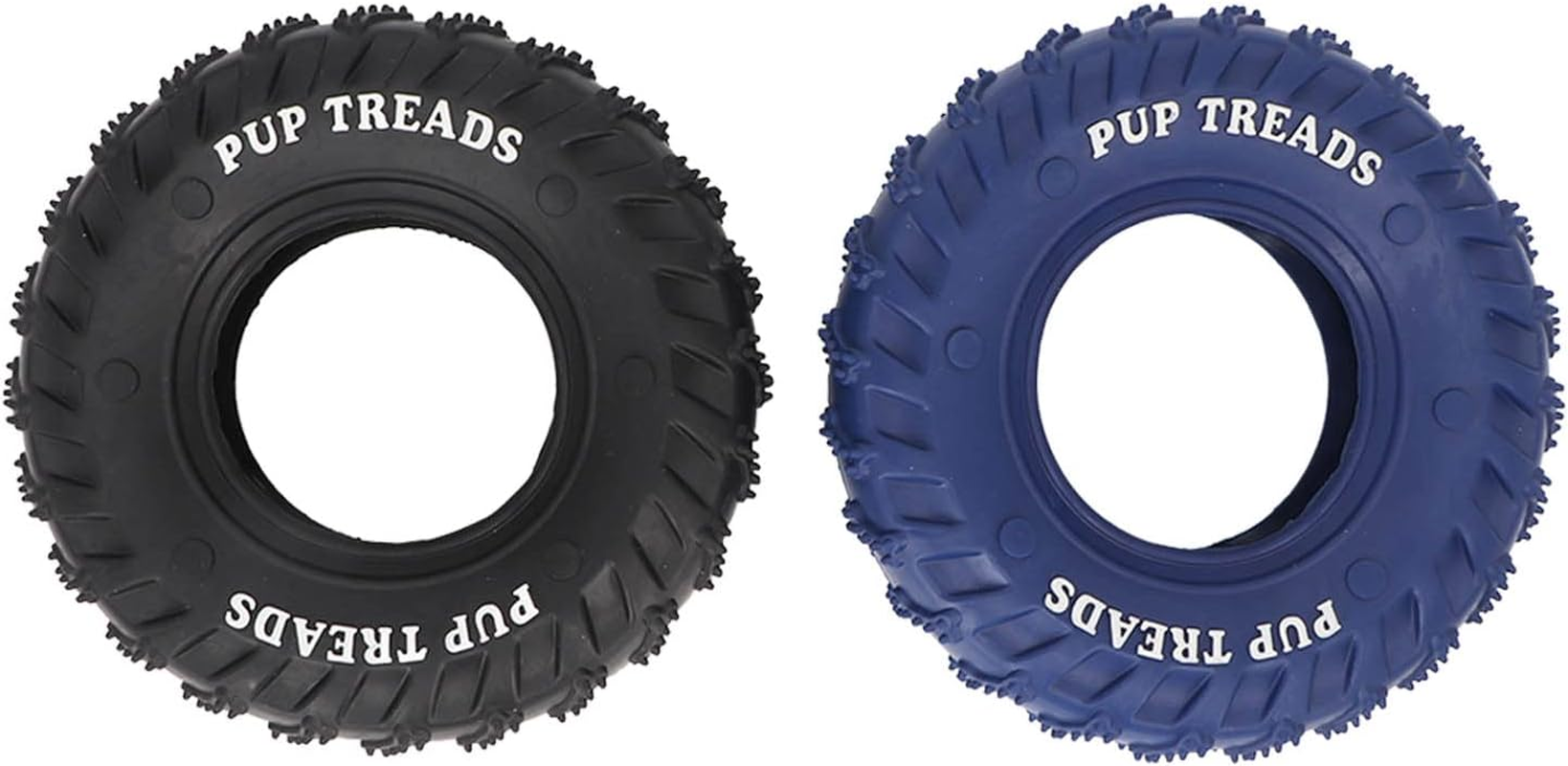 Topiky Pack of 2 Durable Rubber Chew Toy and Treat Dispenser for Powerful Chewers, Chew Toys for Aggressive Chewers, Dog Toys for Interactive Play, Medium image number 4