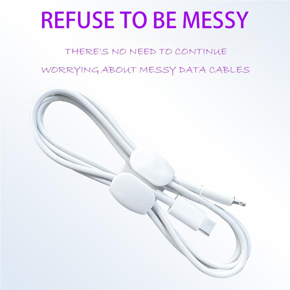VOBIYCOT Cable Organizer Clip, Headphone & Charger Cable Organizer (Pack of 20)