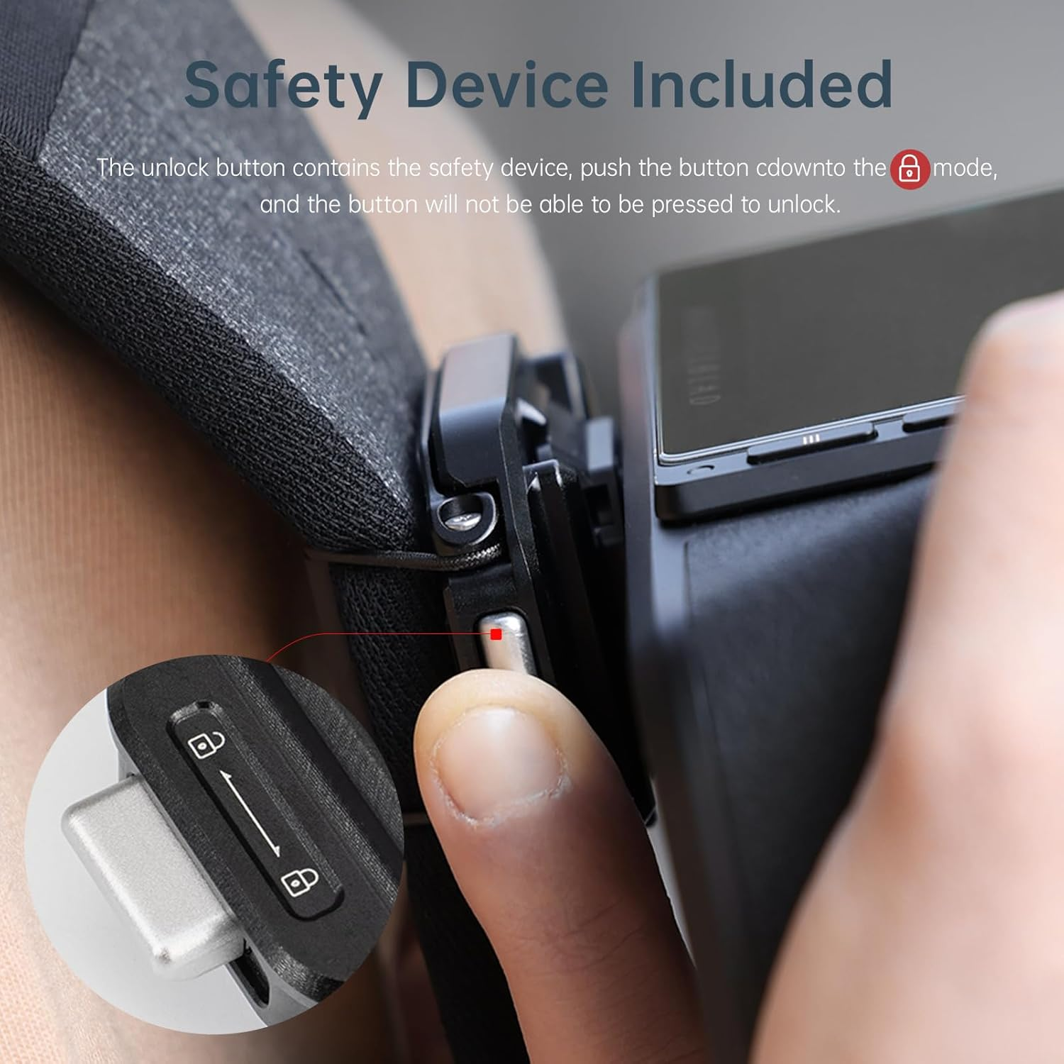 ULANZI F38 Camera Backpack Clip Quick Release Kit V2, QR Plate Tripod Mount Adapter Capture Clip for Camera to Backpack Strap Quick Mount/Release, Black image number 4