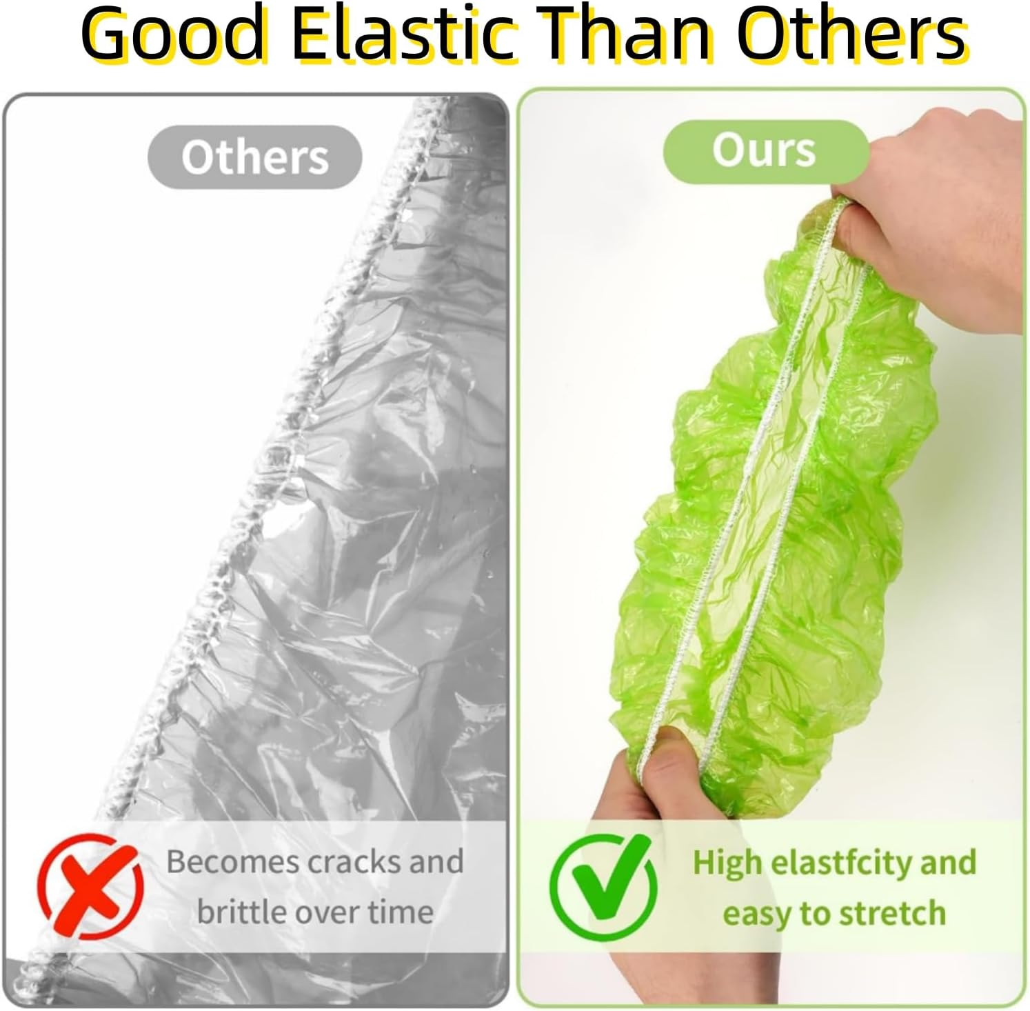 60 Pcs Reusable Food Covers, Clear Elastic Food Storage Covers Fresh Keeping Bags Bowl Dish Plate Wraps for Home Kitchen Restaurant Picnic（3 Sizes） image number 6