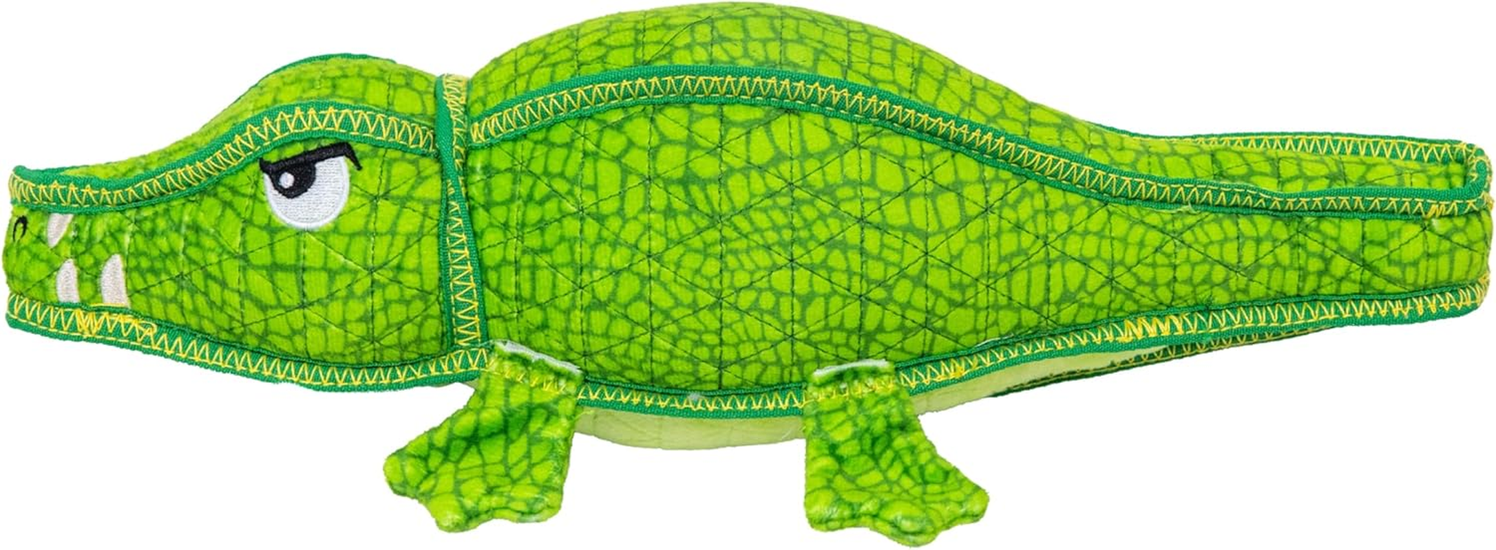 Outward Hound Xtreme Seamz Alligator Squeaky Dog Toy - Reinforced Dense Stuffing Plush Toy image number 5