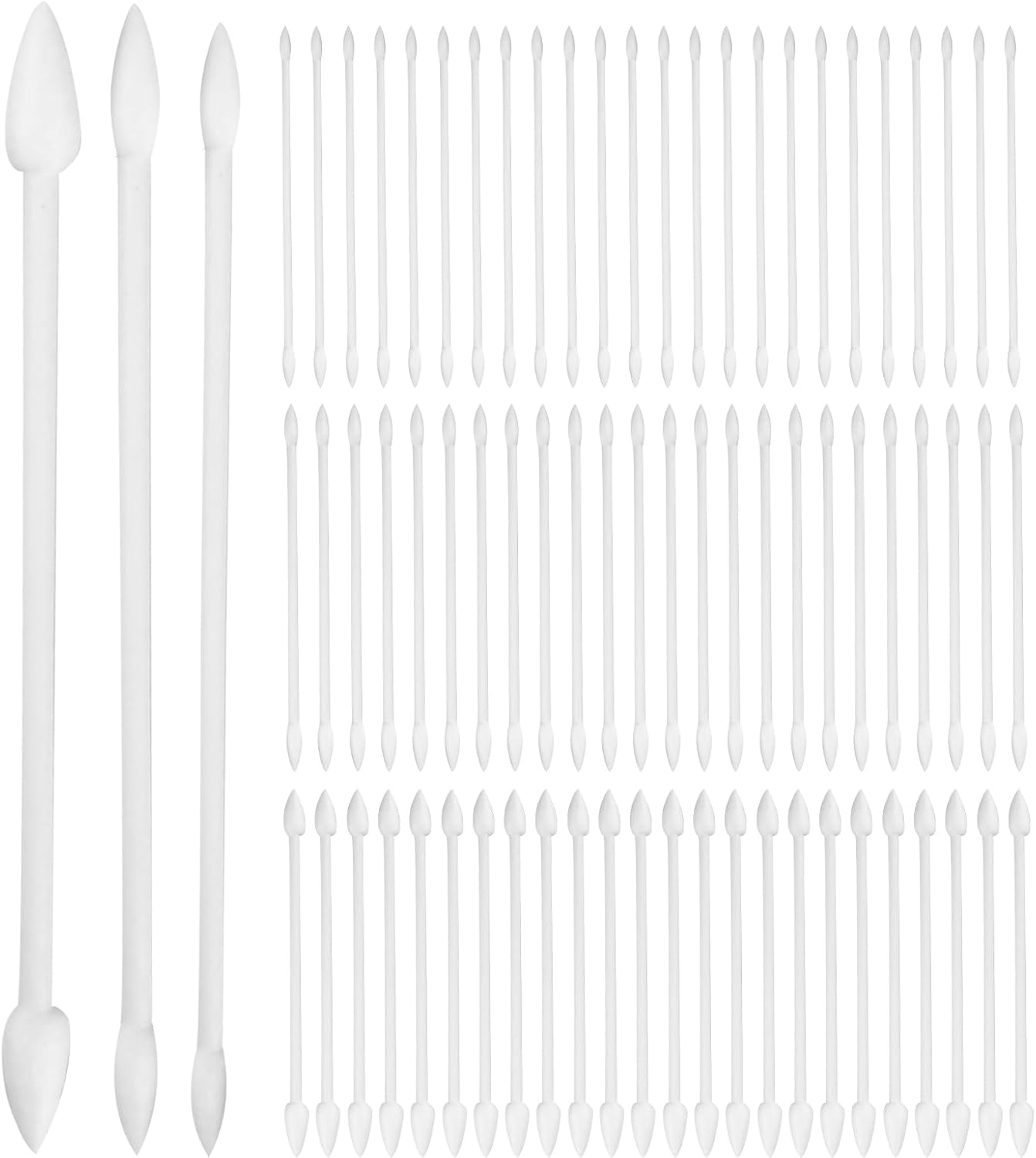 Pack of 150 Cleaning Swabs with Double Tip, 3 Sizes Cleaning Cotton Buds, Pointed Cleaning Swabs with Paper Shaft, Small Multi-Purpose Cotton Buds, Microbrush Sticks, Cleaning Cotton Swabs image number 1