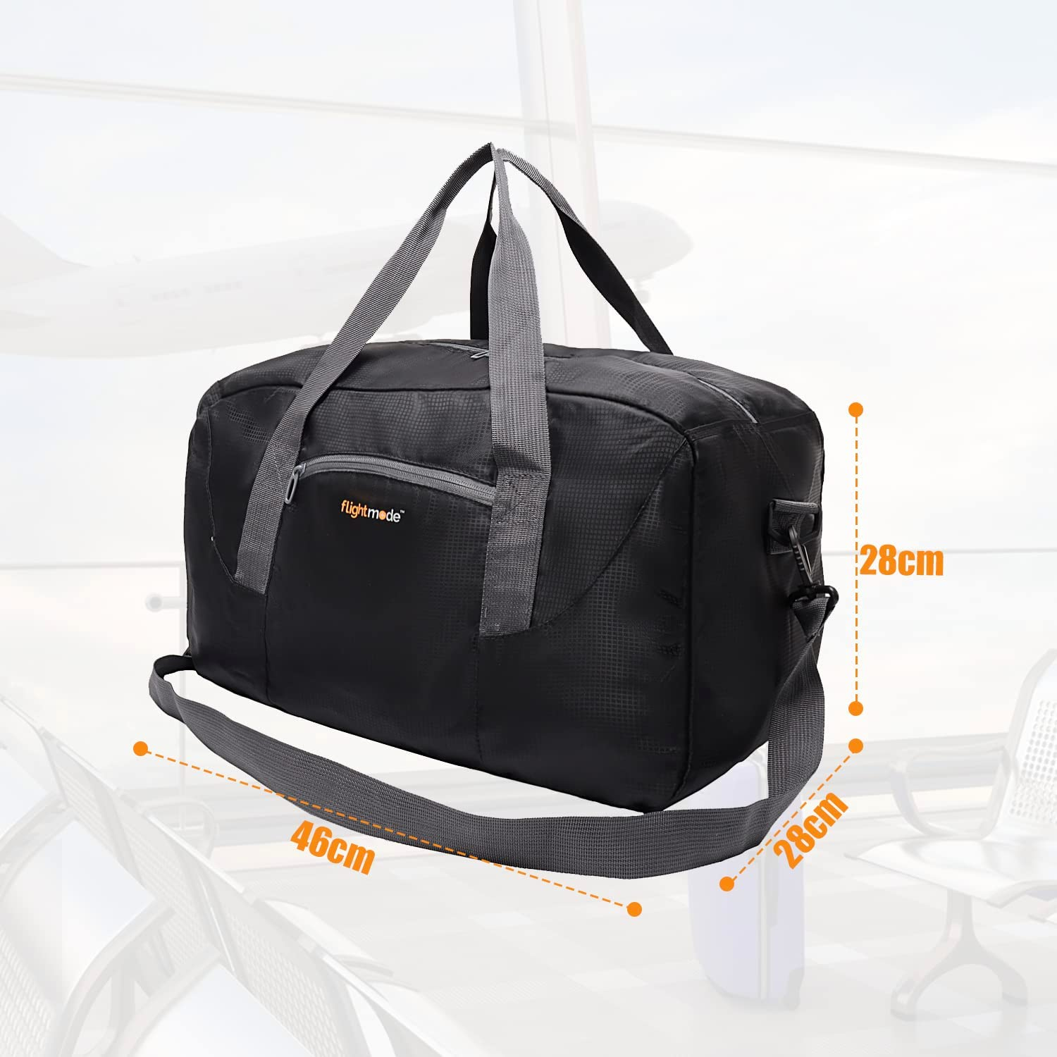 Flightmode Travel Duffle Bag, 35L Foldable Lightweight Duffel Travel Bag Overnight Bag Gym Bag with Inner Pocket for Men Women Travel Sports Duffels (1 Pack) - 2 Pack image number 5