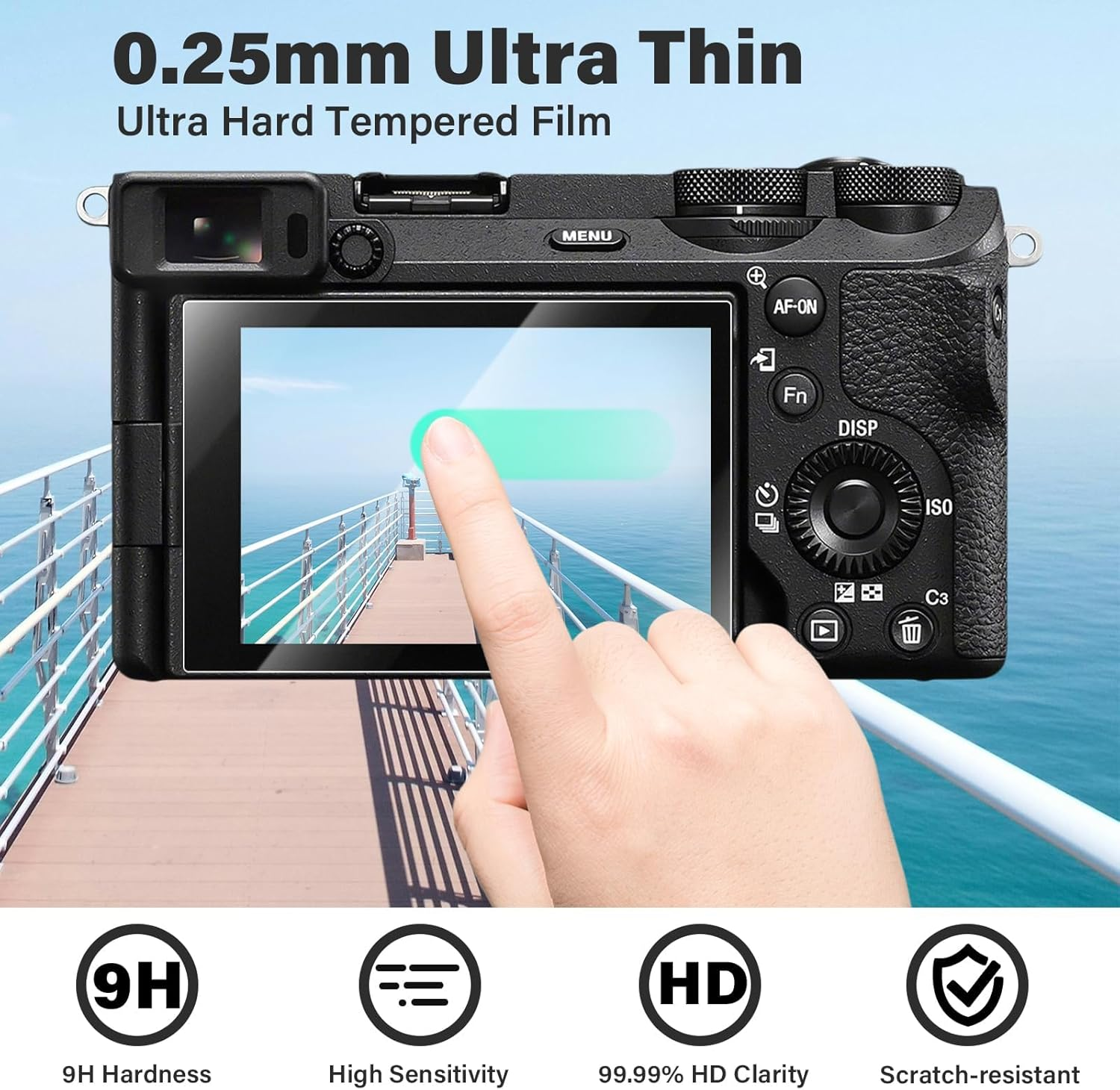 VOVMOEYA SX740 Camera Case Accessories Set[With 2 LCD Tempered Films],Silicone Protective Case Compatible with Canon Powershot SX730 SX740 HS Digital Camera-Brown - Brown image number 6