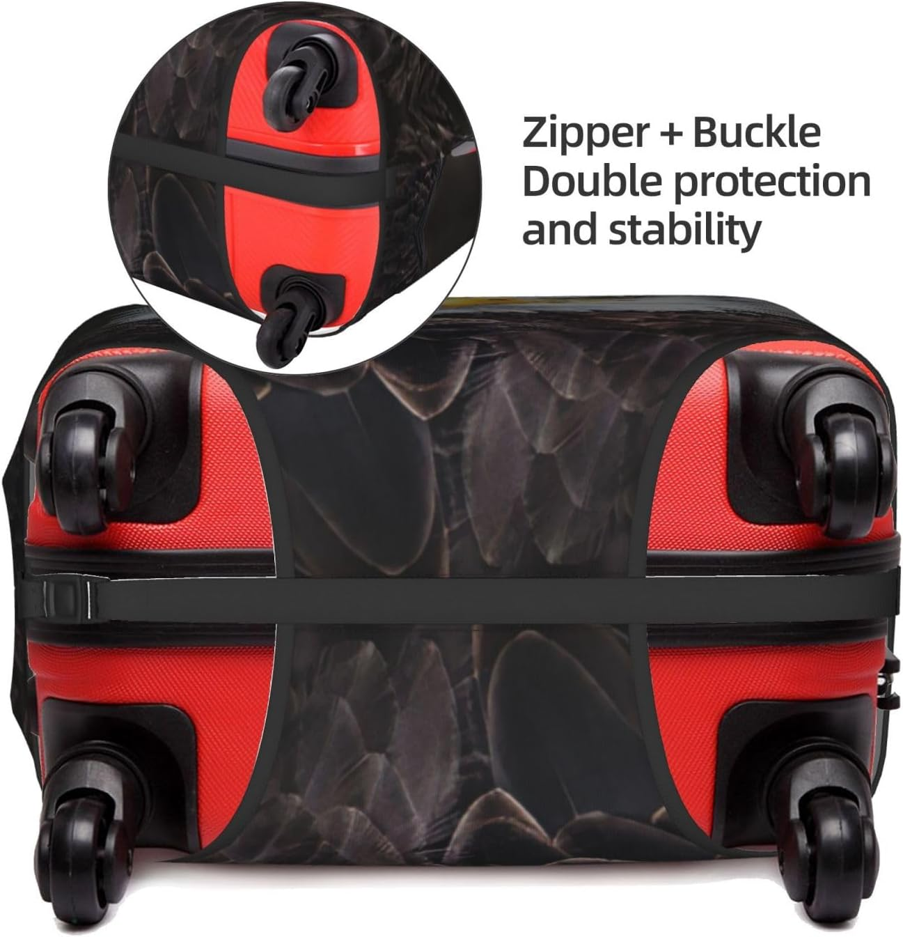 Odddot White Head Eagle Print Travel Luggage Cover,Suitcase Protector Cover, Washable Baggage Covers,For 18-32 Inch Luggage, White Head Eagle, Large image number 6