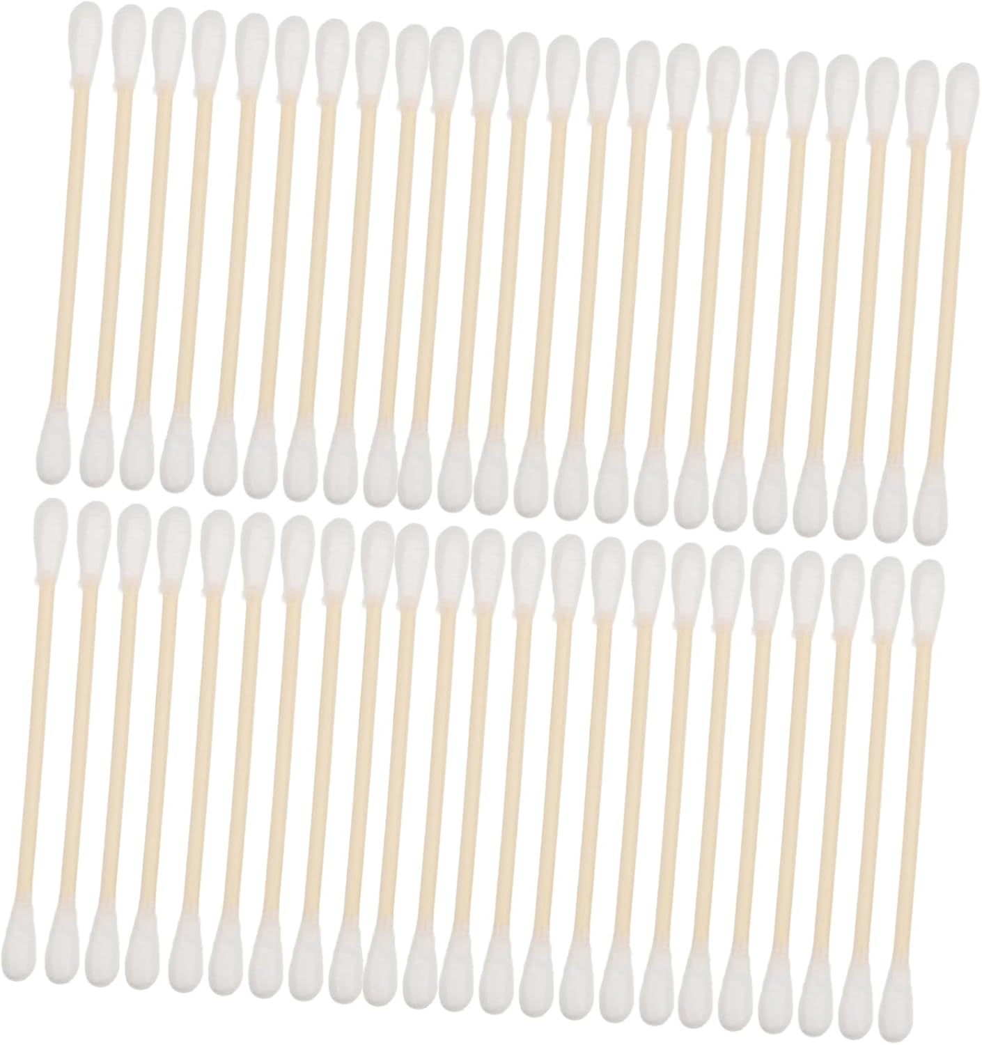 100Pcs Dual-Ended Cotton Buds for Makeup Ear Cleaning Soft Bamboo Sticks for Travel The-Go image number 1