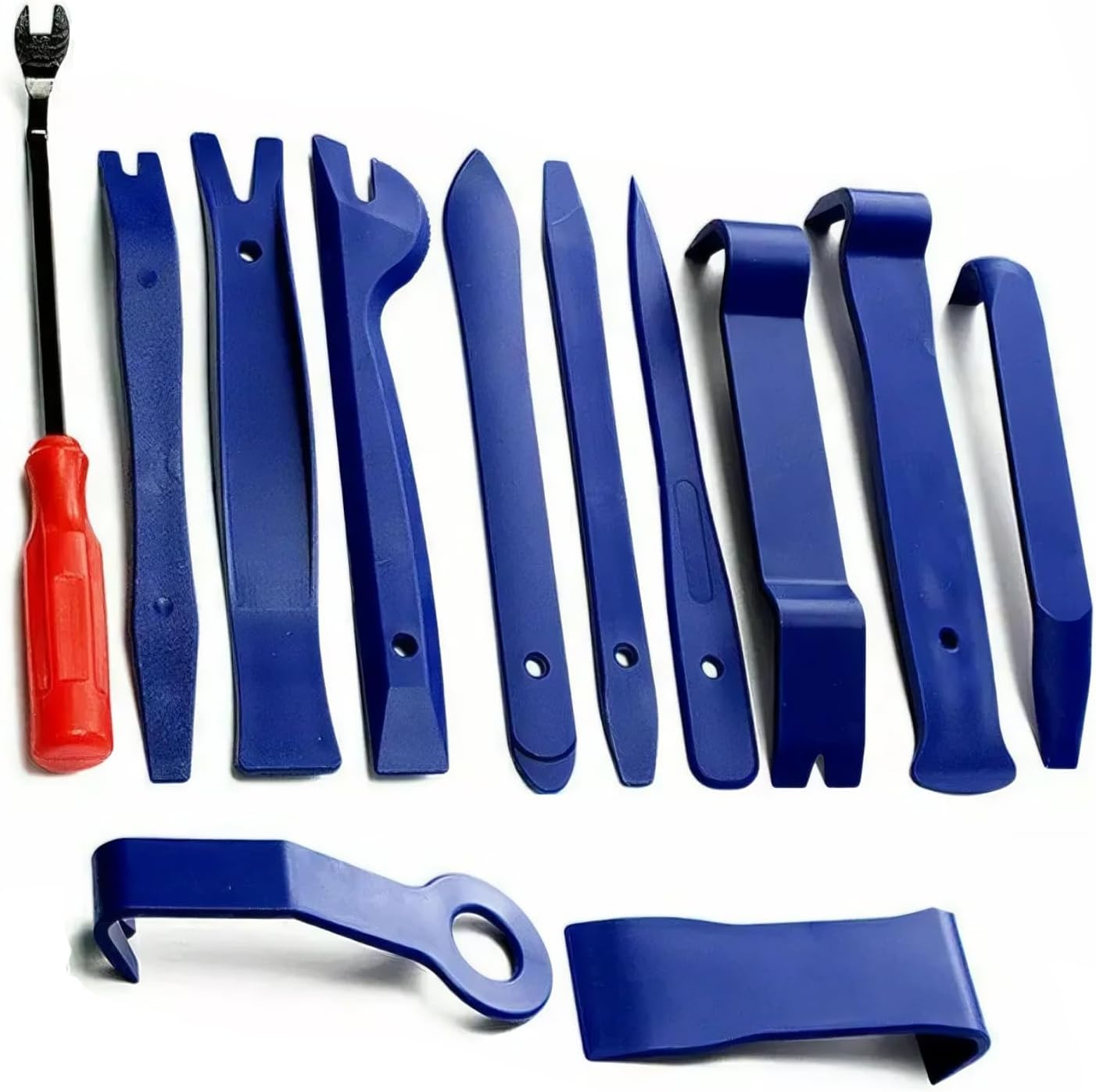 12 Pcs Trim Removal Tool Kit, No Scratch Plastic Pry Tool Set for Car Panel, Door, Window, and Interior Trim, Durable Fastener Rivet Remover for Automotive Upholstery and Furniture Restoration image number 1