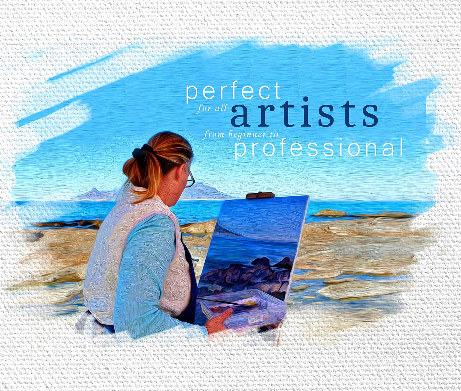 Vvivid Double Primed Cotton Canvas 12" Wide Roll Choose Your Size! (10Ft X 12" Roll) image number 4